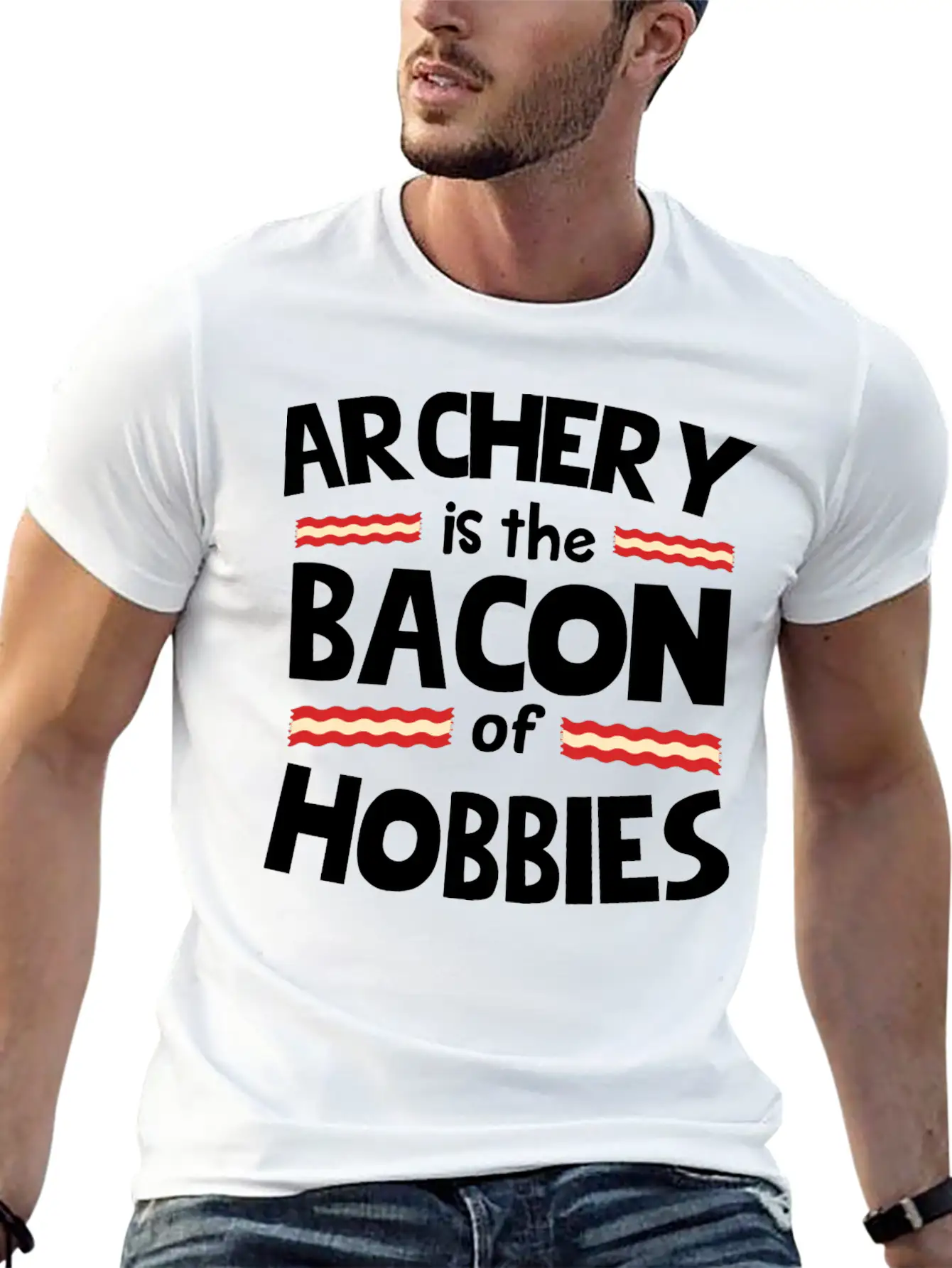 ARCHERY IS THE BACON OF HOBBIES Classic Cotton Tee – Unisex Comfort For Any Season