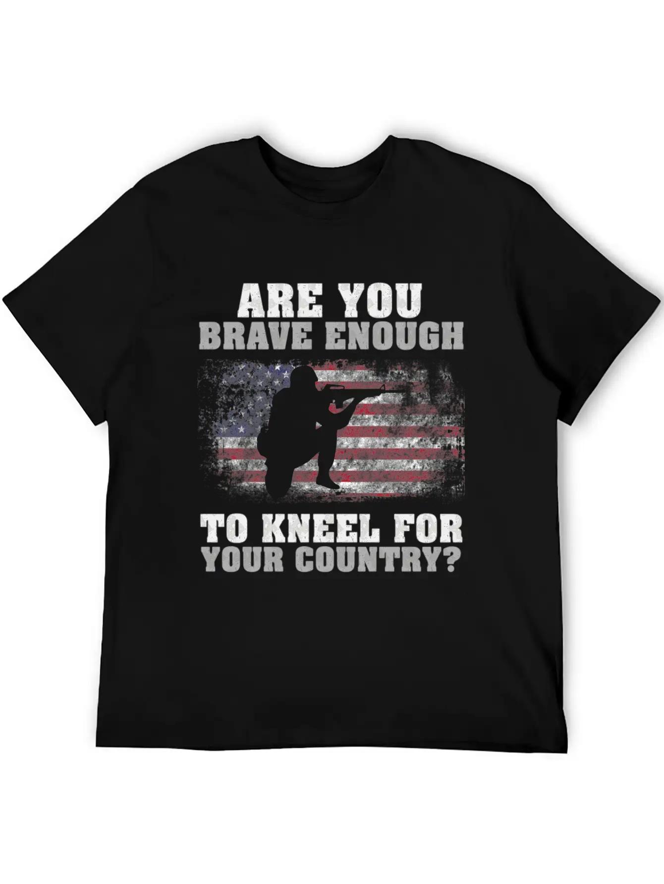 Are You Brave Enough To Kneel For Your Country Breathable Graphic T-Shirt – Perfect For Casual Days