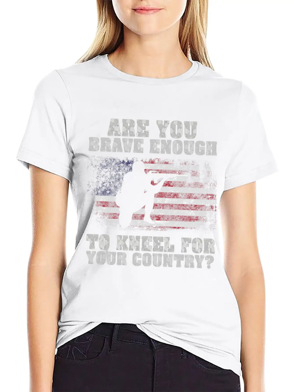 Are You Brave Enough To Kneel For Your Country Breathable Graphic T-Shirt – Perfect For Casual Days