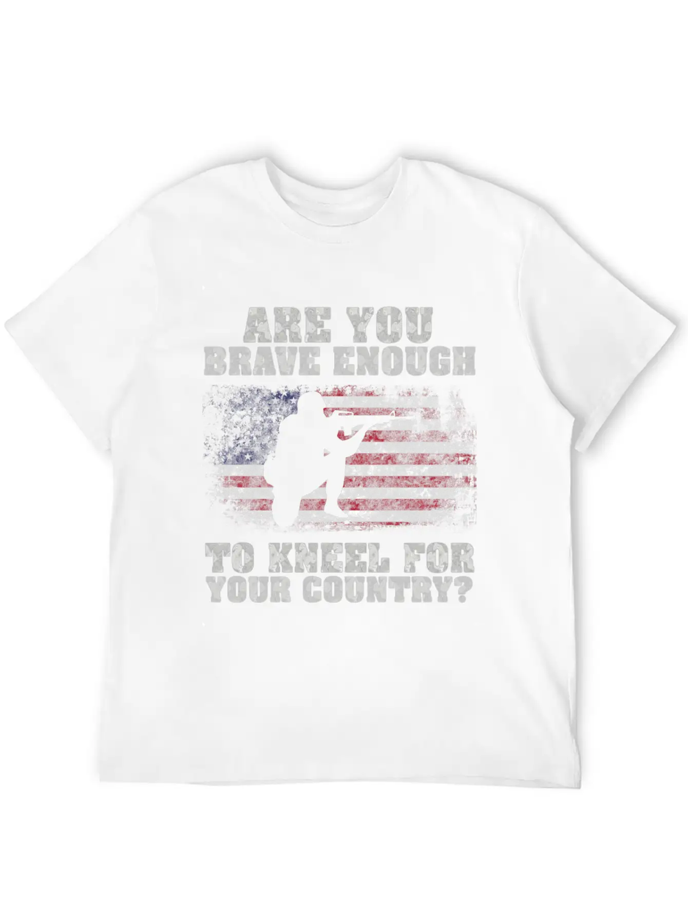 Are You Brave Enough To Kneel For Your Country Breathable Graphic T-Shirt – Perfect For Casual Days