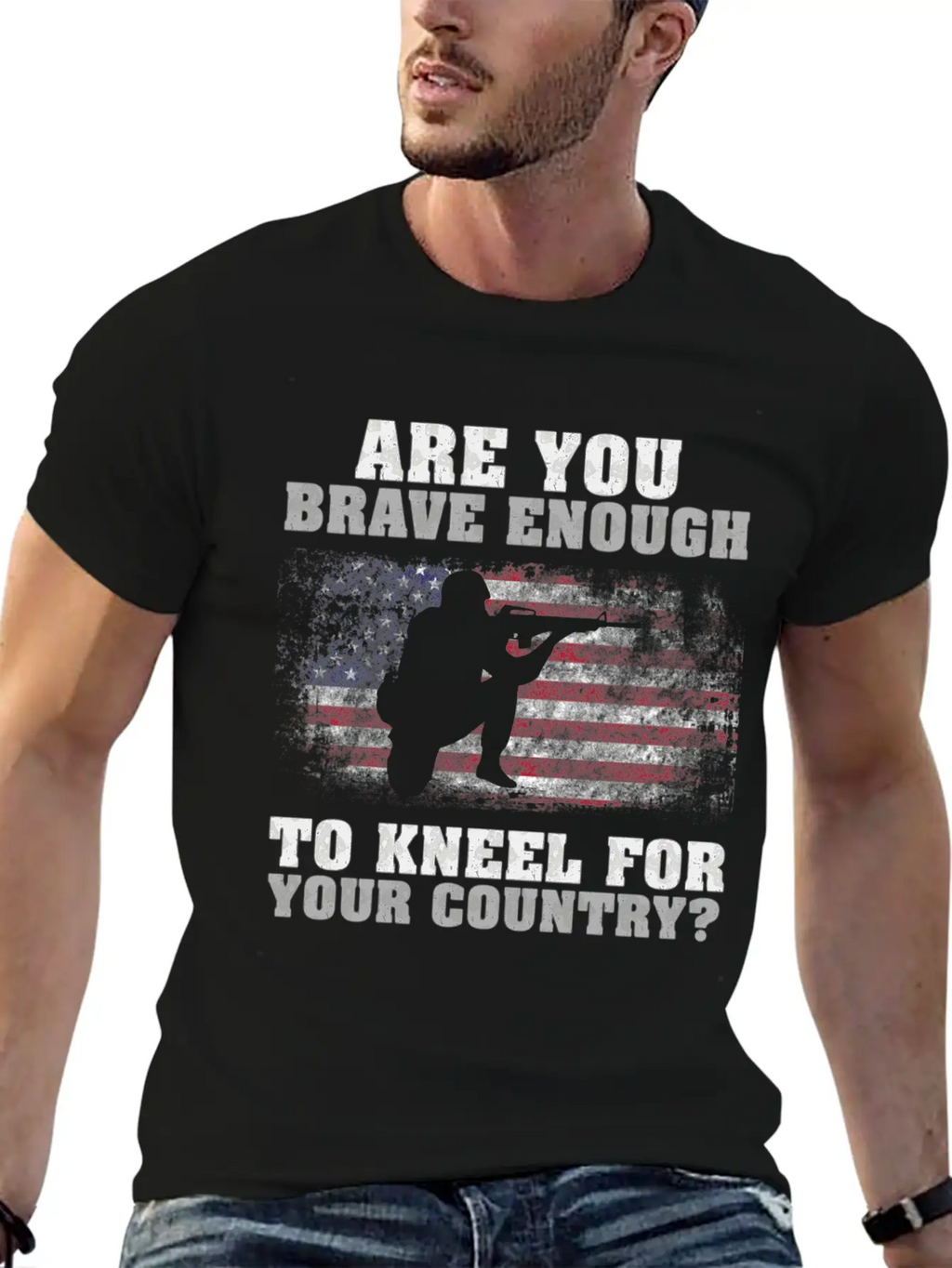 Are You Brave Enough To Kneel For Your Country Breathable Graphic T-Shirt – Perfect For Casual Days