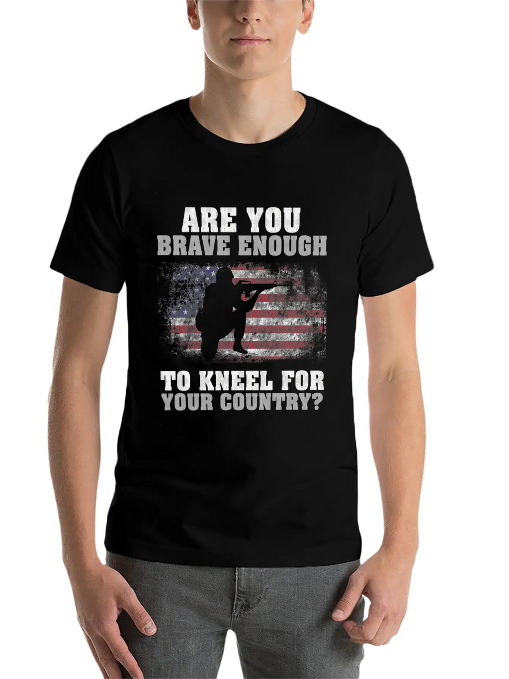 Are You Brave Enough To Kneel For Your Country Breathable Graphic T-Shirt – Perfect For Casual Days