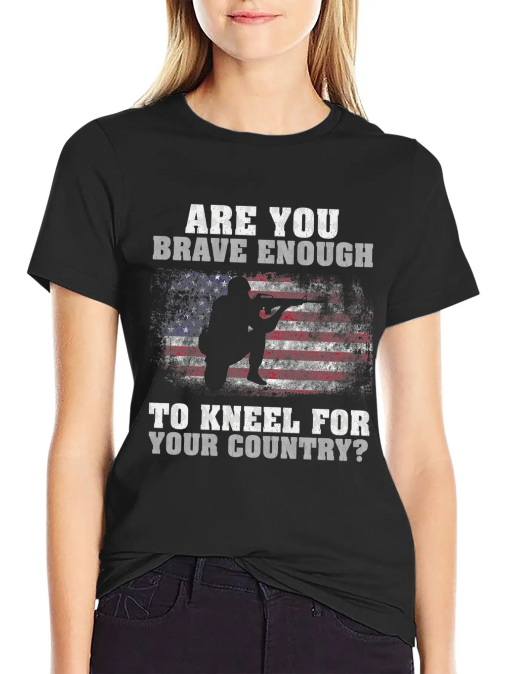Are You Brave Enough To Kneel For Your Country Breathable Graphic T-Shirt – Perfect For Casual Days