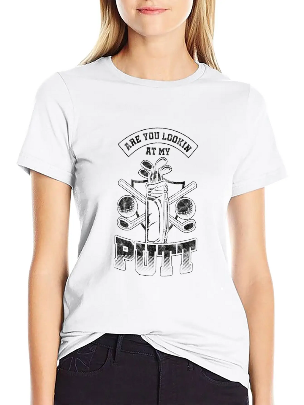 Are You Lookin At My Putt Golf Putter Putting Stylish Everyday T-Shirt – Unisex Basic Cotton Tee