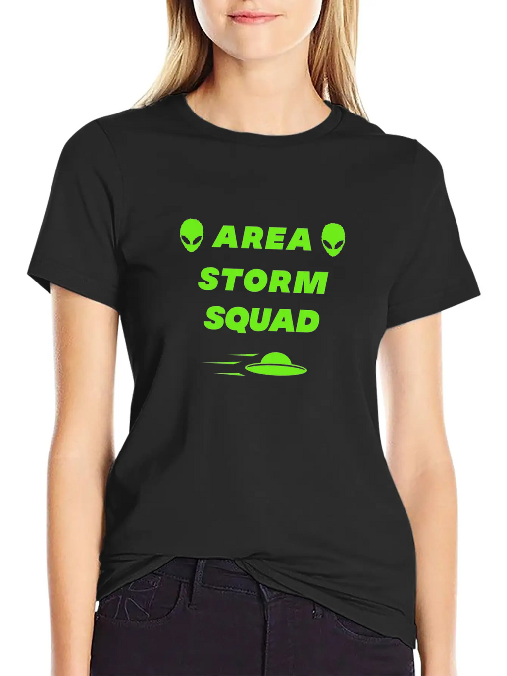 Area Storm Squad Alien UFO Saucer Aliens Timeless Short Sleeve Tee – Comfy And Minimalist Design
