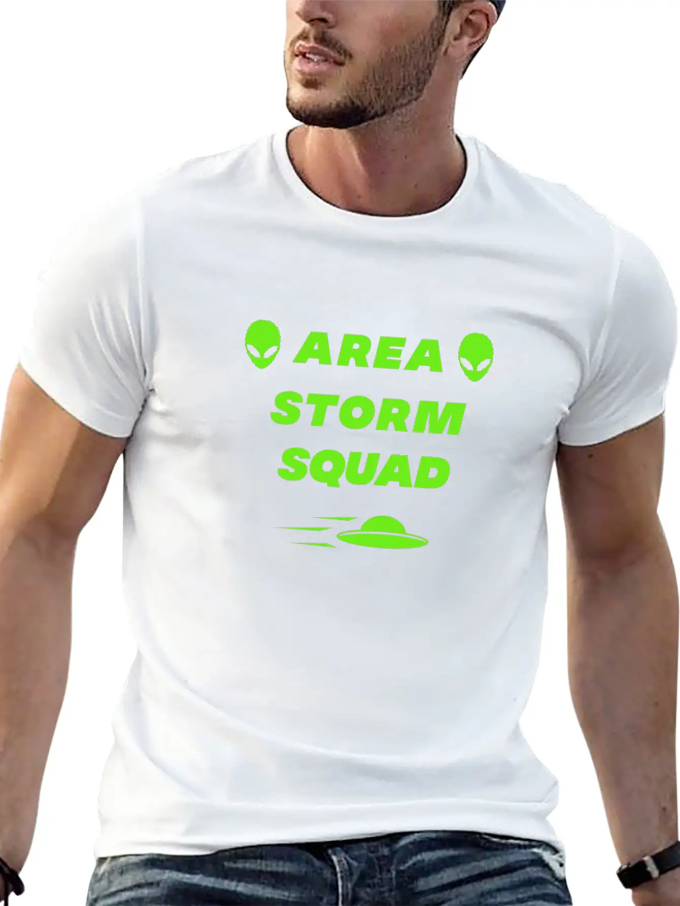 Area Storm Squad Alien UFO Saucer Aliens Timeless Short Sleeve Tee – Comfy And Minimalist Design