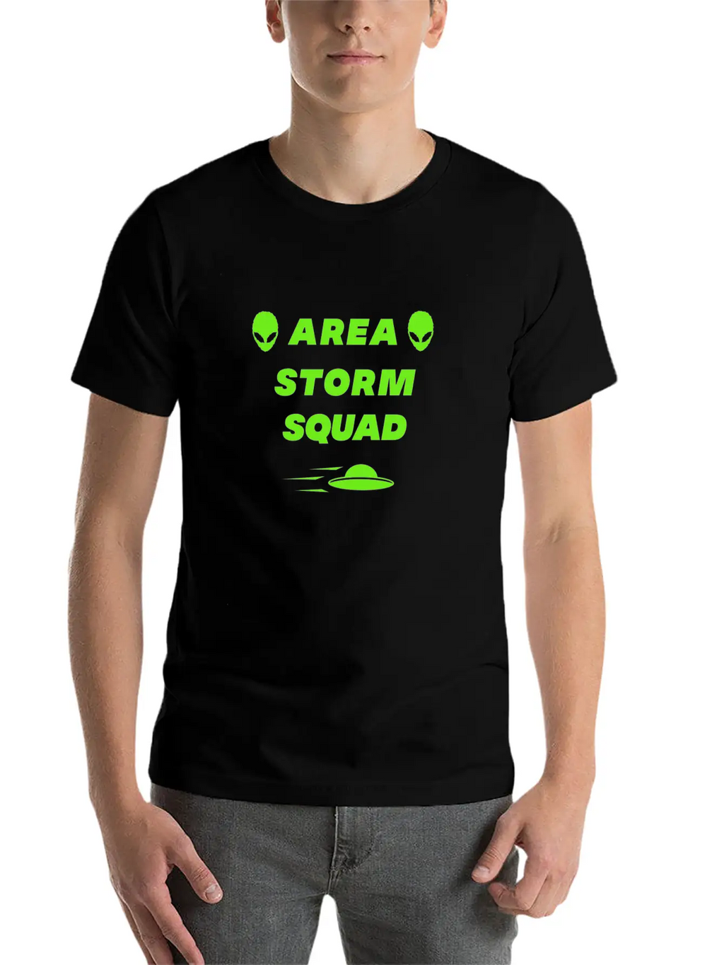 Area Storm Squad Alien UFO Saucer Aliens Timeless Short Sleeve Tee – Comfy And Minimalist Design