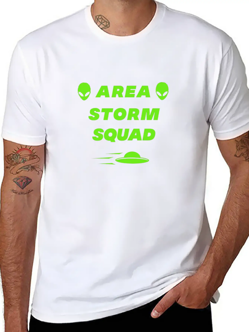Area Storm Squad Alien UFO Saucer Aliens Timeless Short Sleeve Tee – Comfy And Minimalist Design