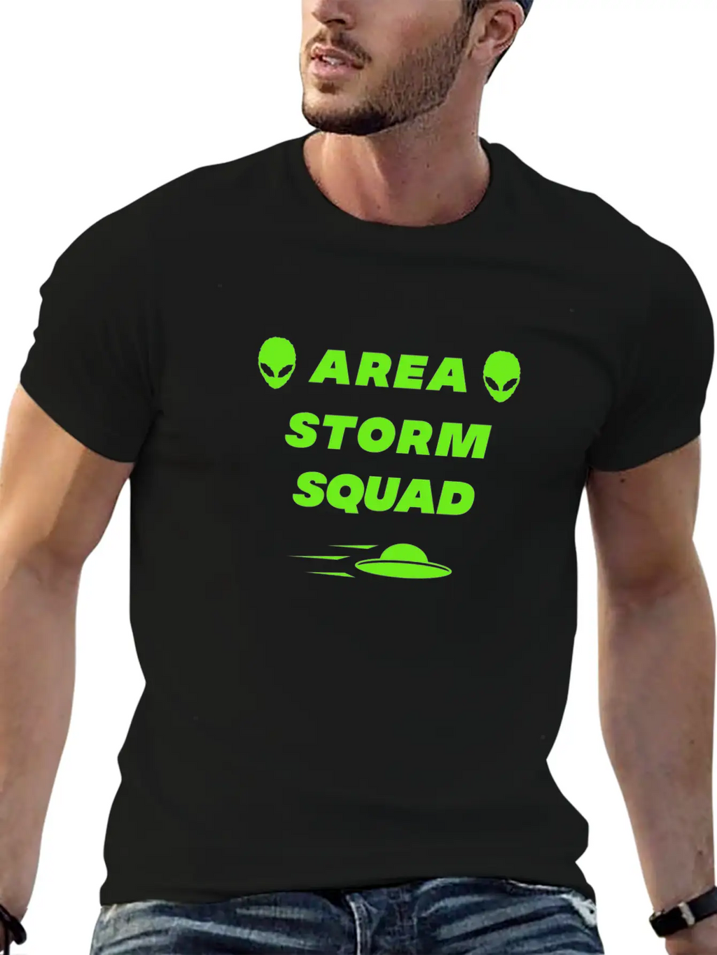 Area Storm Squad Alien UFO Saucer Aliens Timeless Short Sleeve Tee – Comfy And Minimalist Design