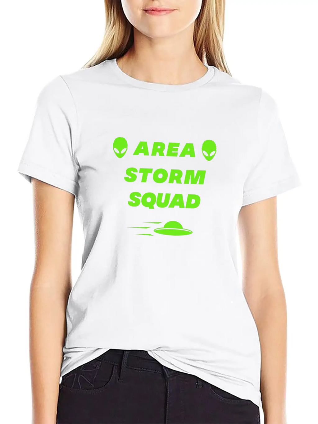 Area Storm Squad Alien UFO Saucer Aliens Timeless Short Sleeve Tee – Comfy And Minimalist Design