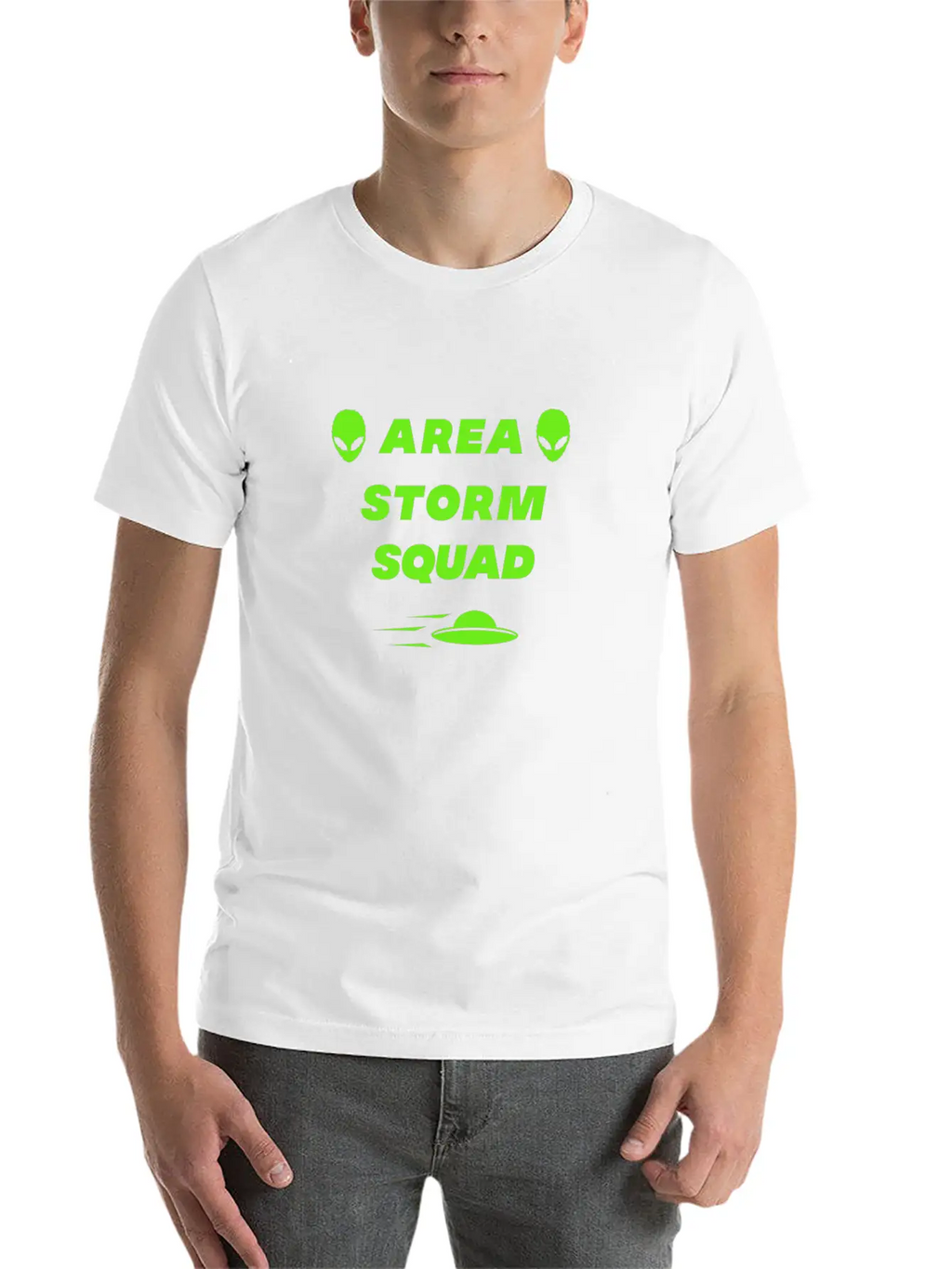 Area Storm Squad Alien UFO Saucer Aliens Timeless Short Sleeve Tee – Comfy And Minimalist Design