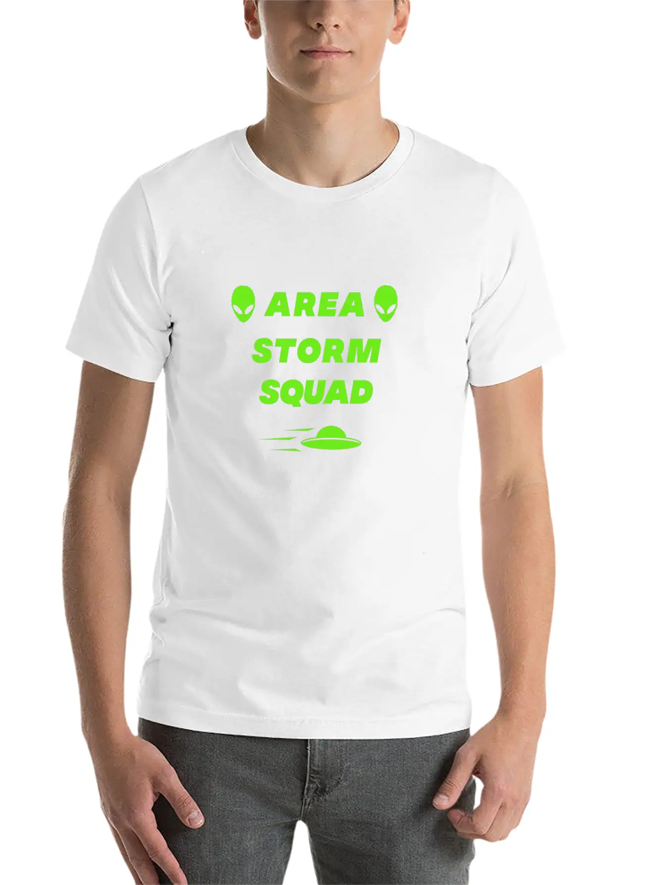 Area Storm Squad Alien UFO Saucer Aliens Timeless Short Sleeve Tee – Comfy And Minimalist Design