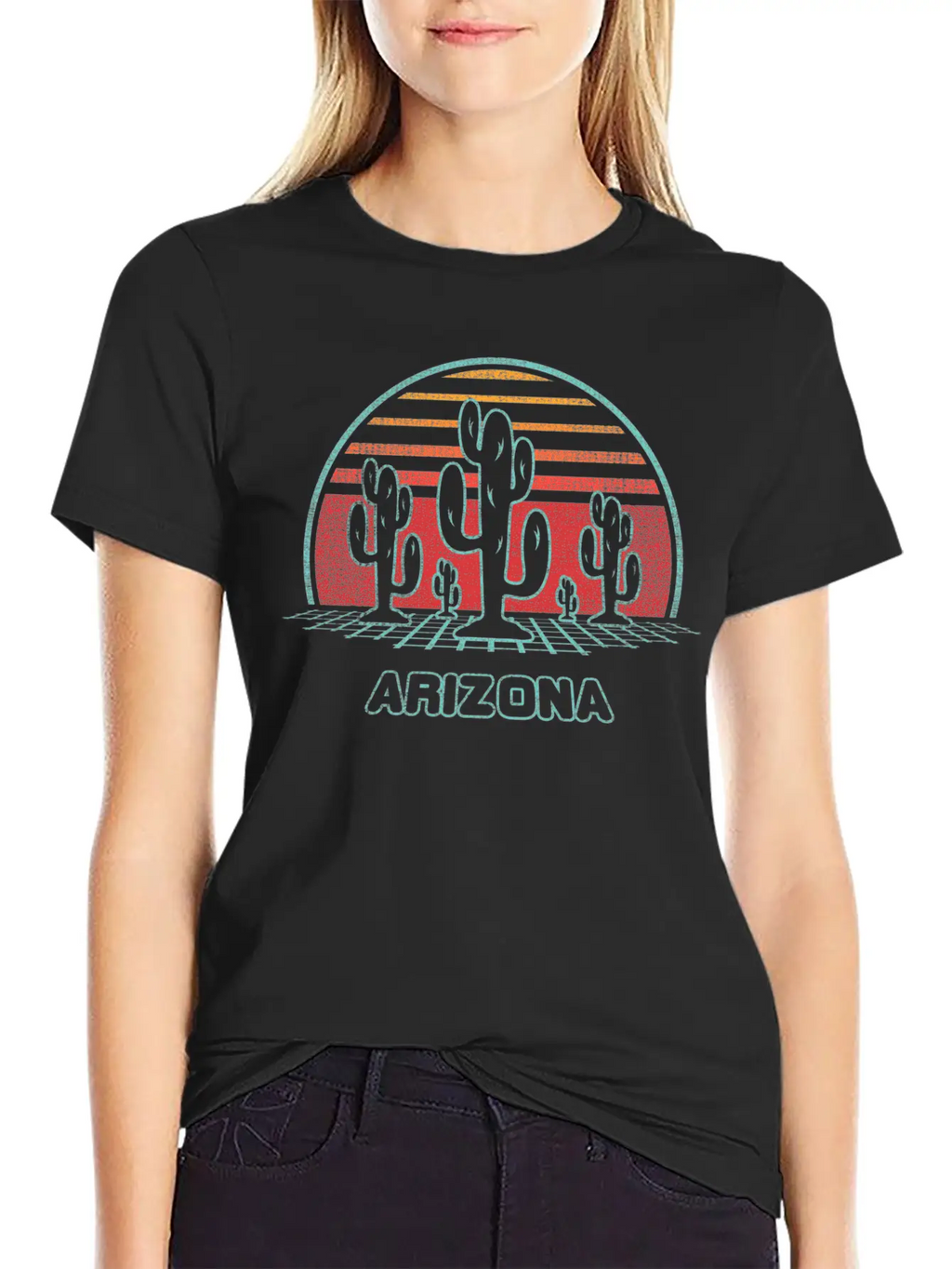 Arizona Desert Sunset 80S Style Classic Cotton Tee – Unisex Comfort For Any Season