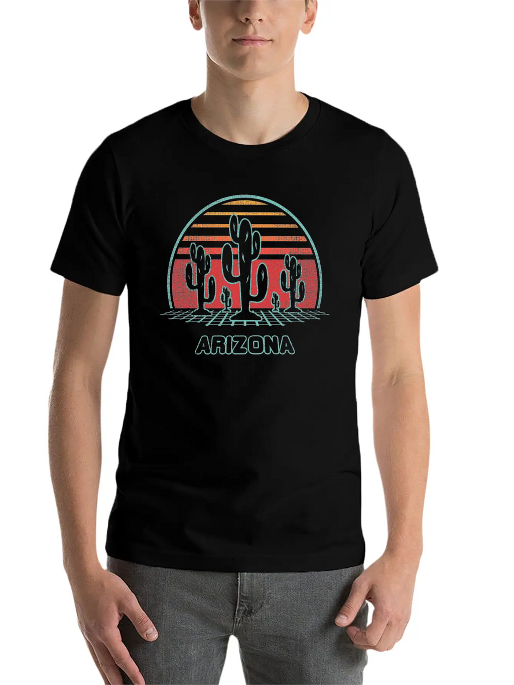 Arizona Desert Sunset 80S Style Classic Cotton Tee – Unisex Comfort For Any Season