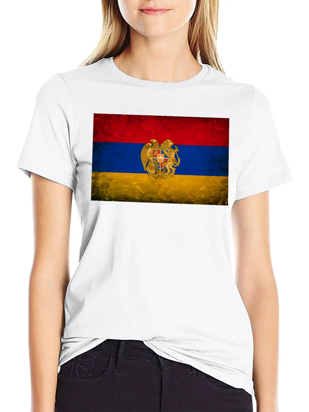 Armenia Flag Grunge Relaxed Everyday Tee – Lightweight And Durable Cotton