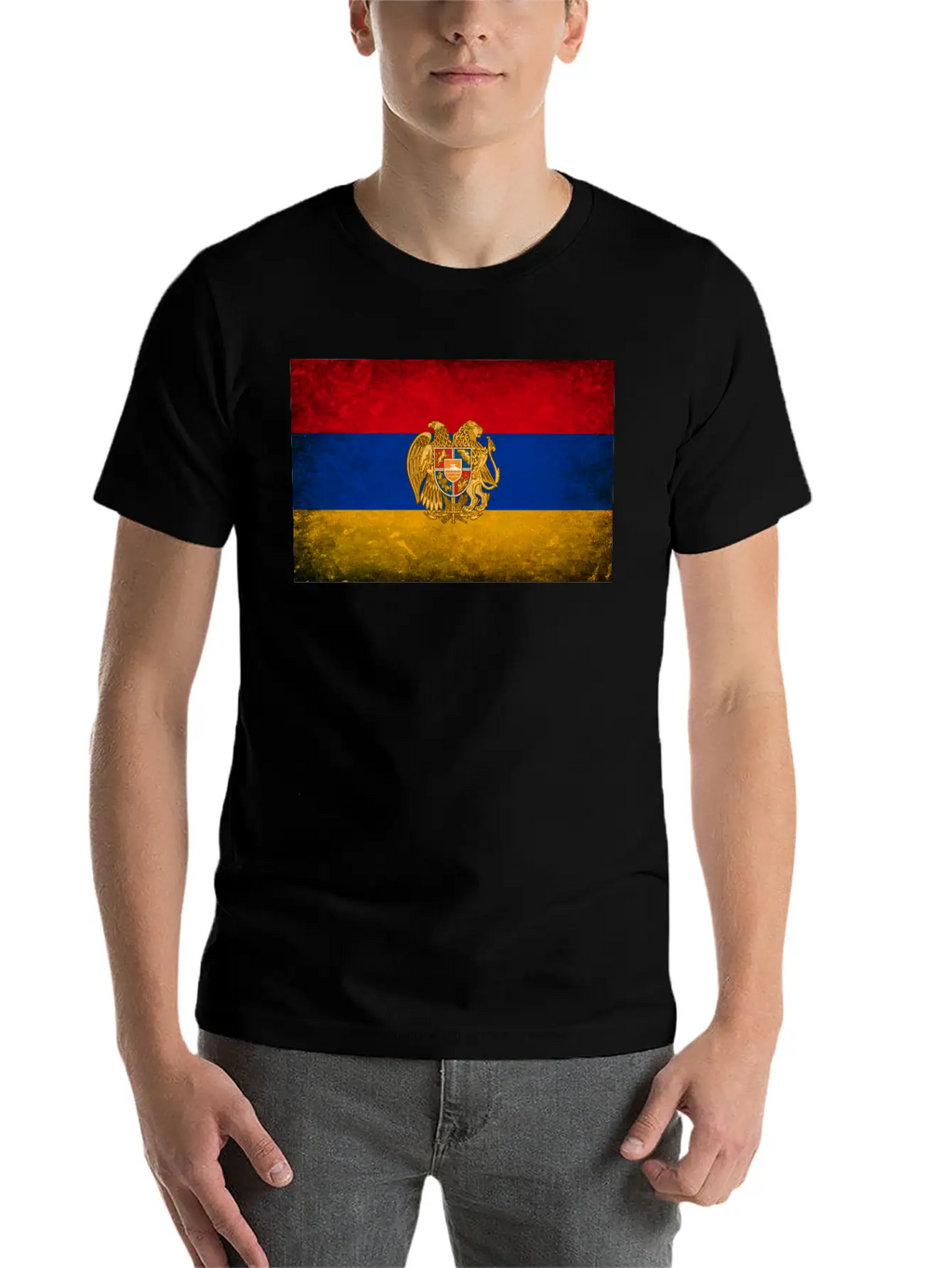 Armenia Flag Grunge Relaxed Everyday Tee – Lightweight And Durable Cotton