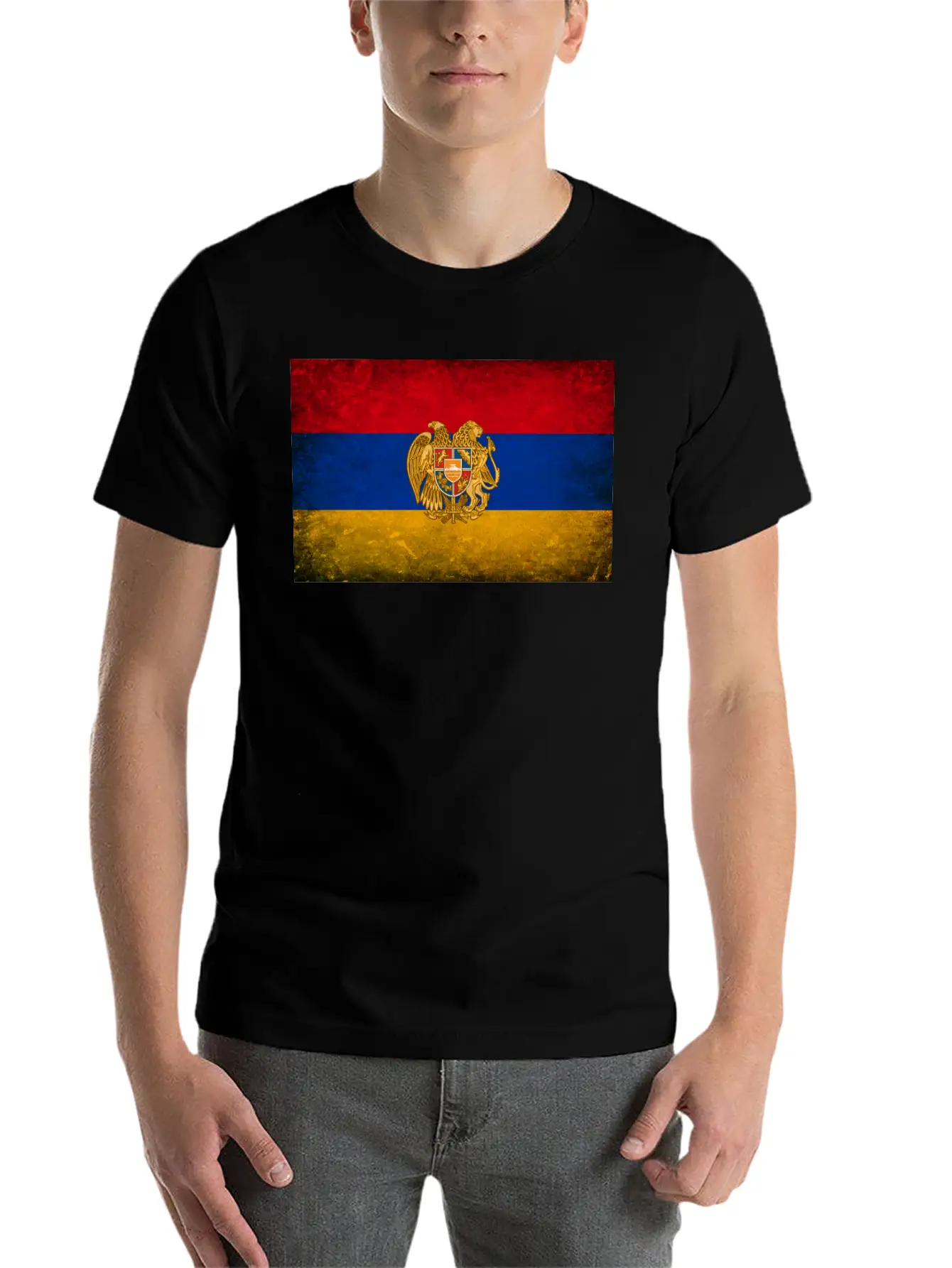 Armenia Flag Grunge Relaxed Everyday Tee – Lightweight And Durable Cotton