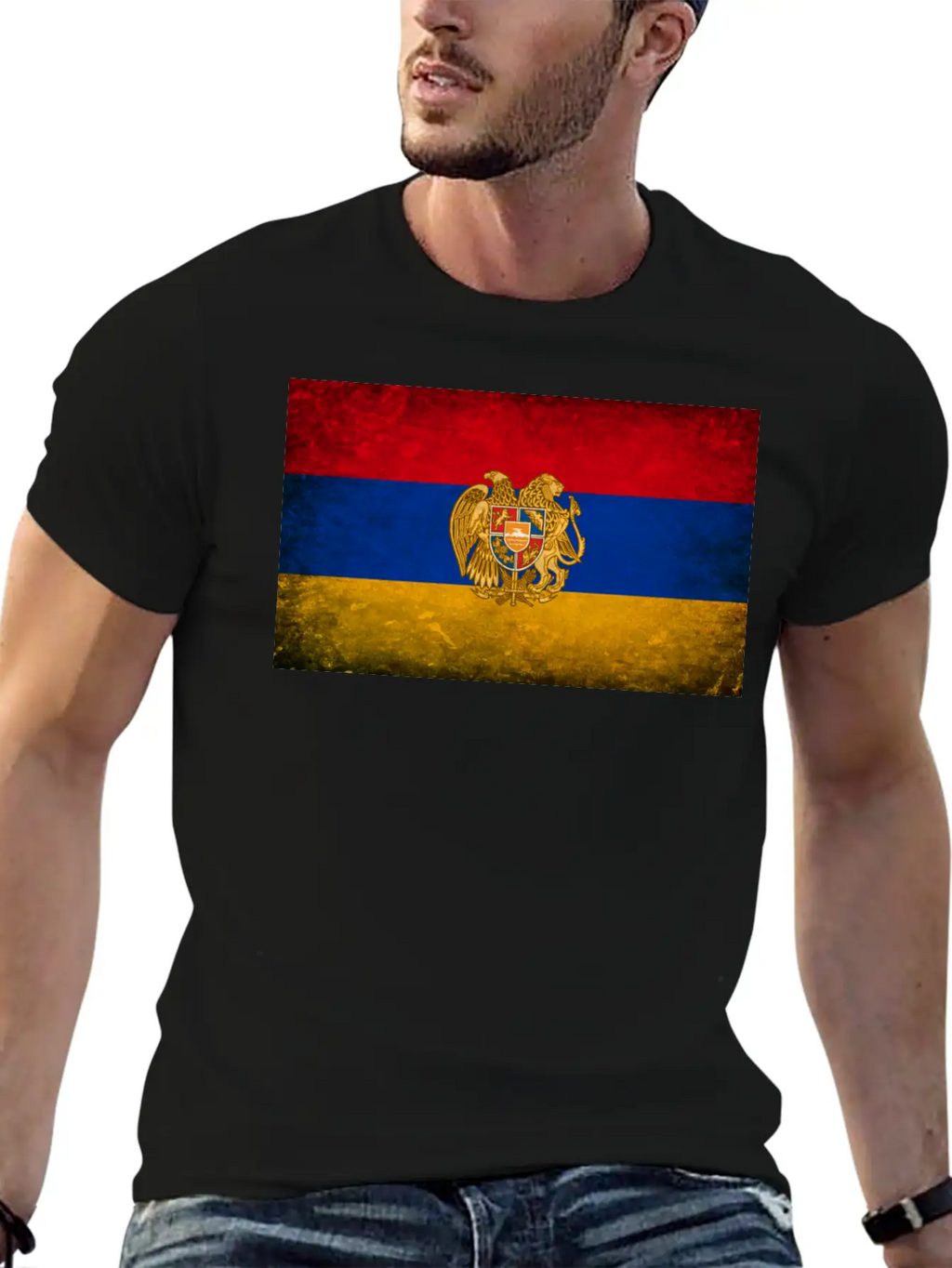 Armenia Flag Grunge Relaxed Everyday Tee – Lightweight And Durable Cotton