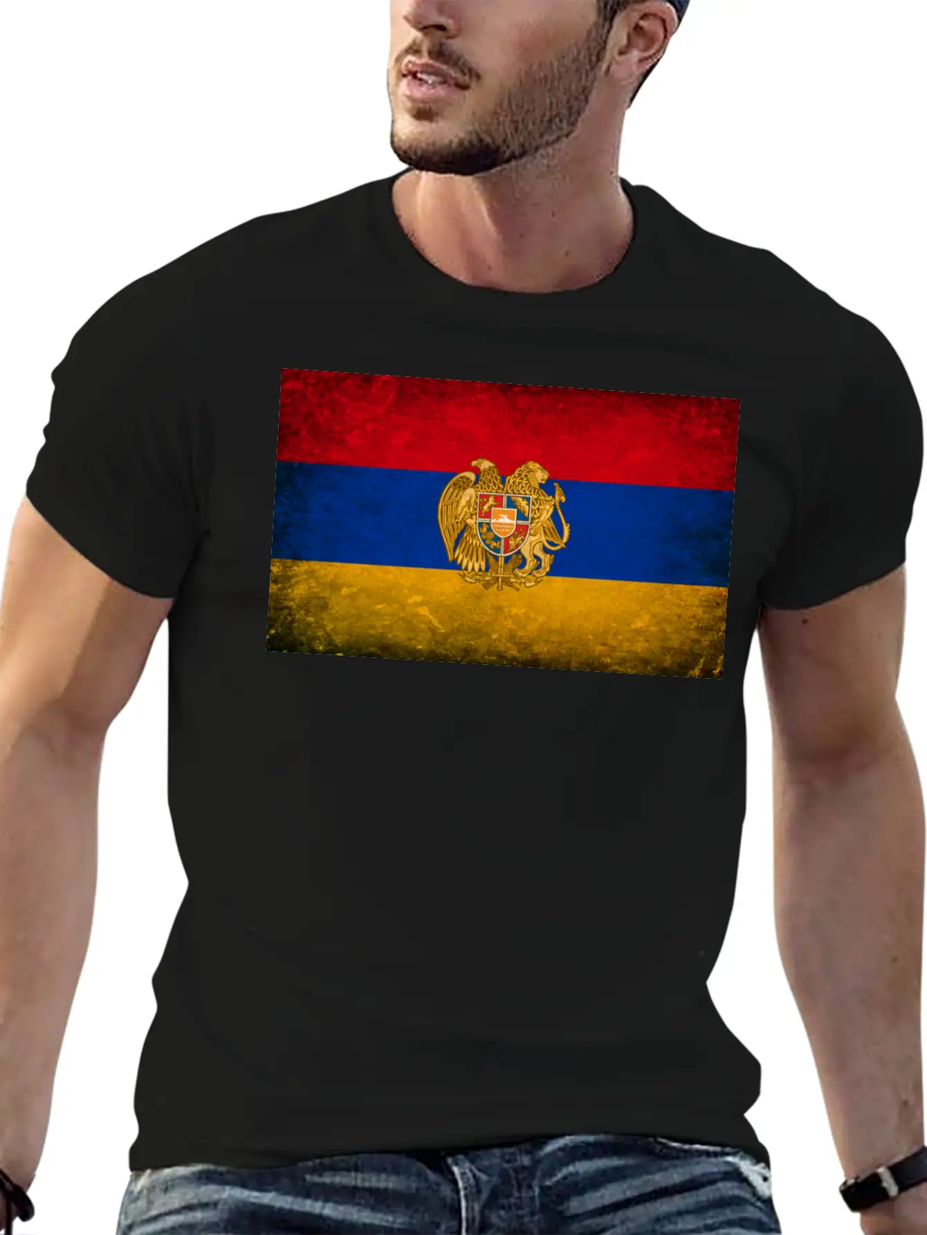 Armenia Flag Grunge Relaxed Everyday Tee – Lightweight And Durable Cotton