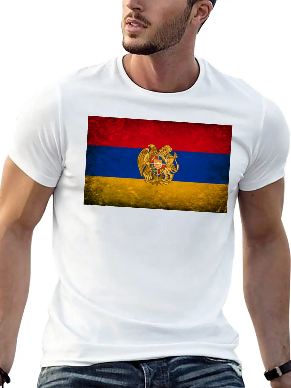 Armenia Flag Grunge Relaxed Everyday Tee – Lightweight And Durable Cotton
