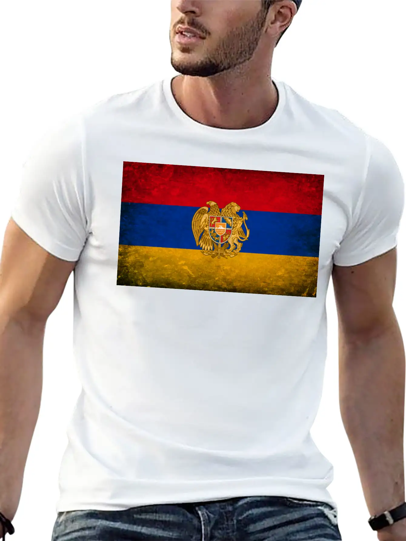 Armenia Flag Grunge Relaxed Everyday Tee – Lightweight And Durable Cotton