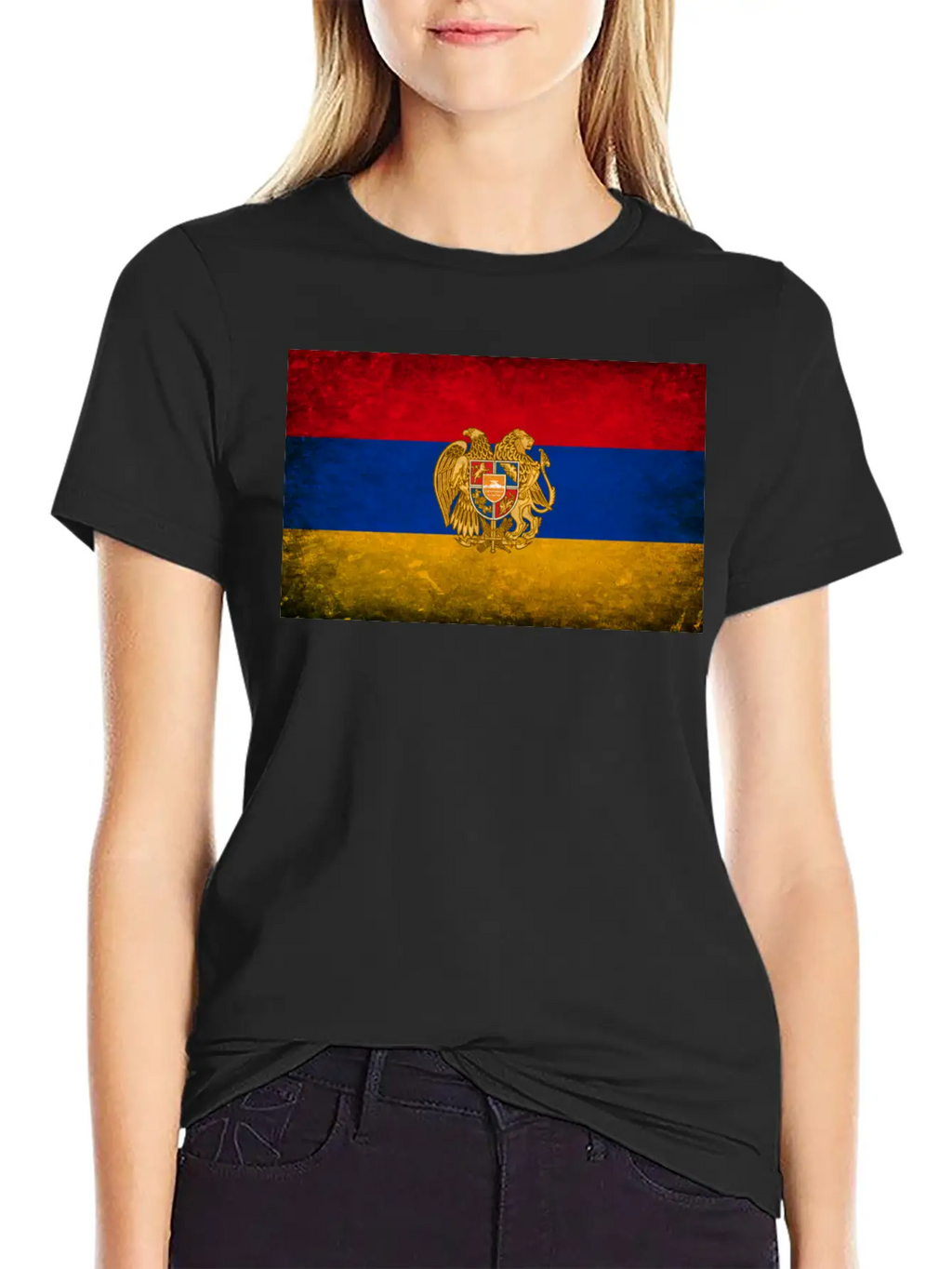 Armenia Flag Grunge Relaxed Everyday Tee – Lightweight And Durable Cotton
