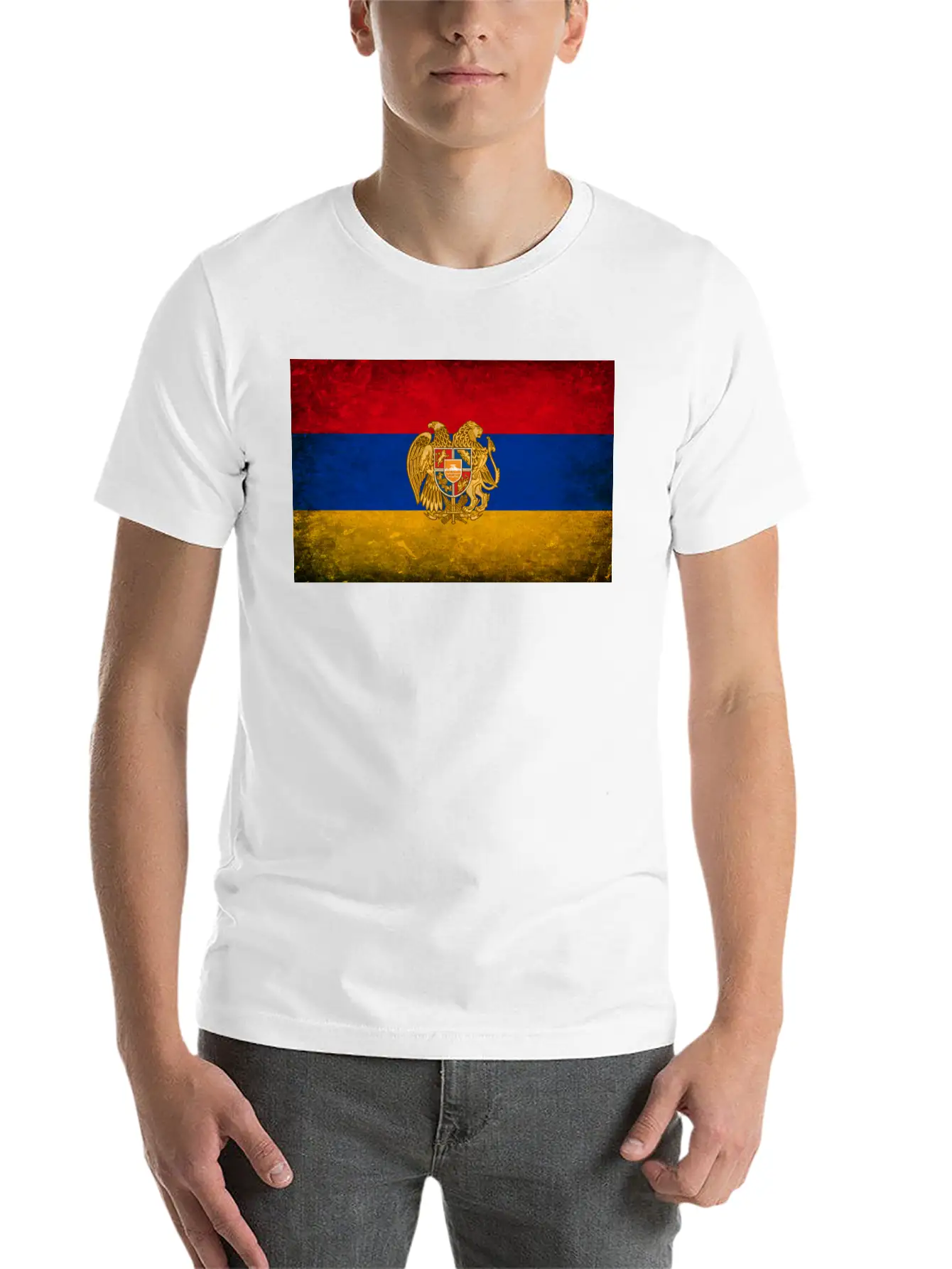 Armenia Flag Grunge Relaxed Everyday Tee – Lightweight And Durable Cotton
