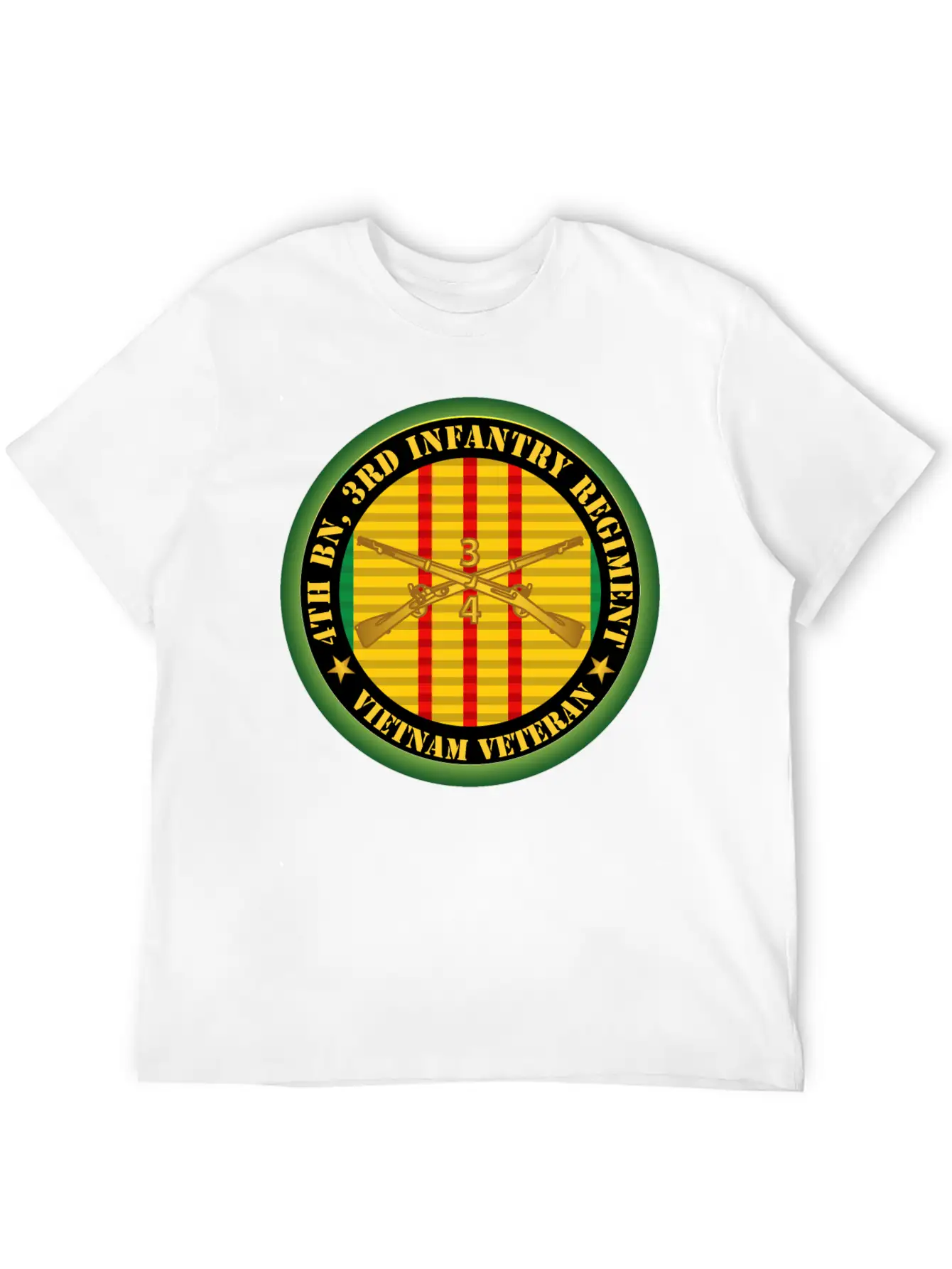 Army 4th Bn 3rd Infantry Regiment Vietnam Veteran Relaxed Everyday Tee – Lightweight And Durable Cotton