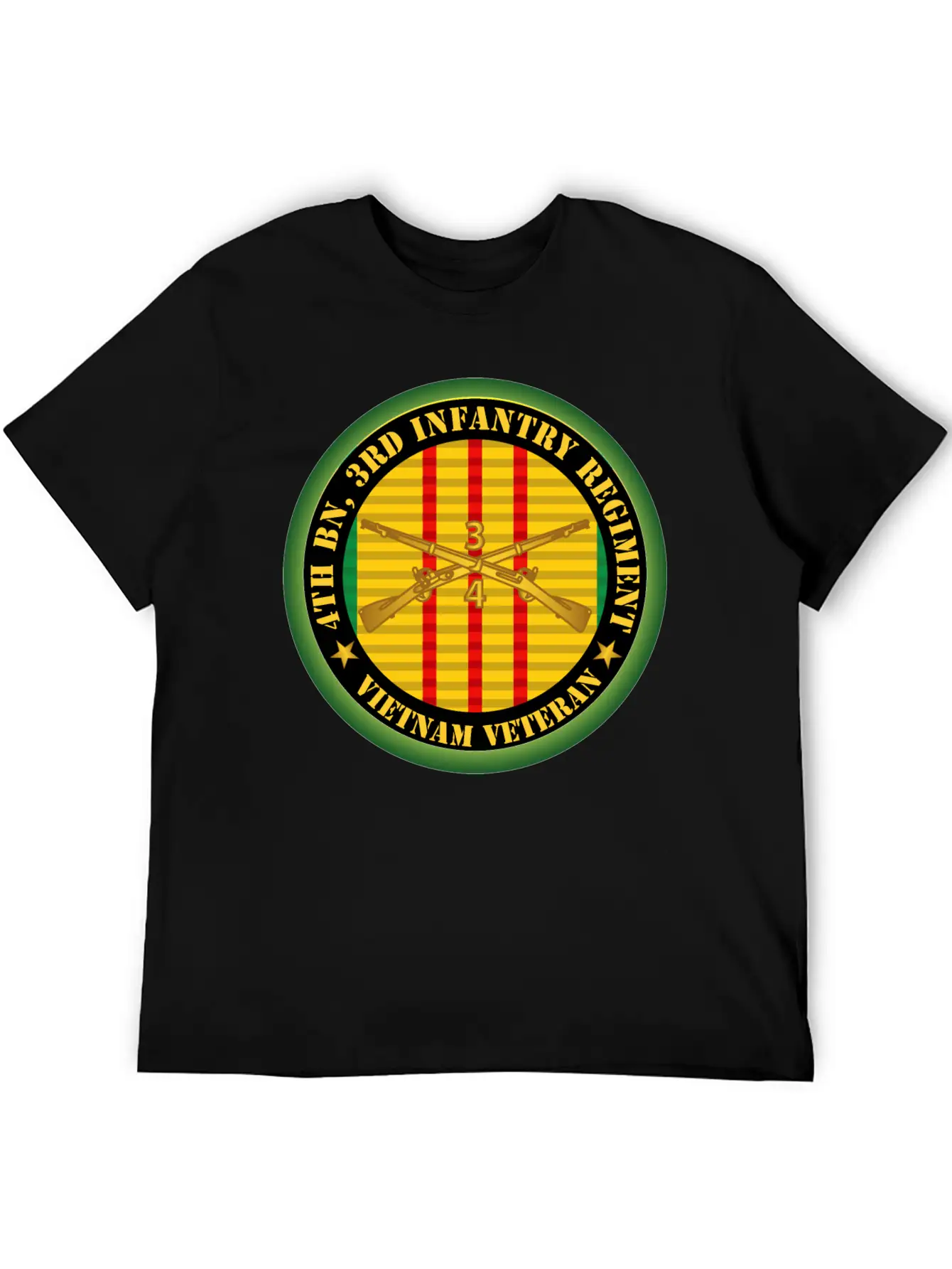 Army 4th Bn 3rd Infantry Regiment Vietnam Veteran Relaxed Everyday Tee – Lightweight And Durable Cotton