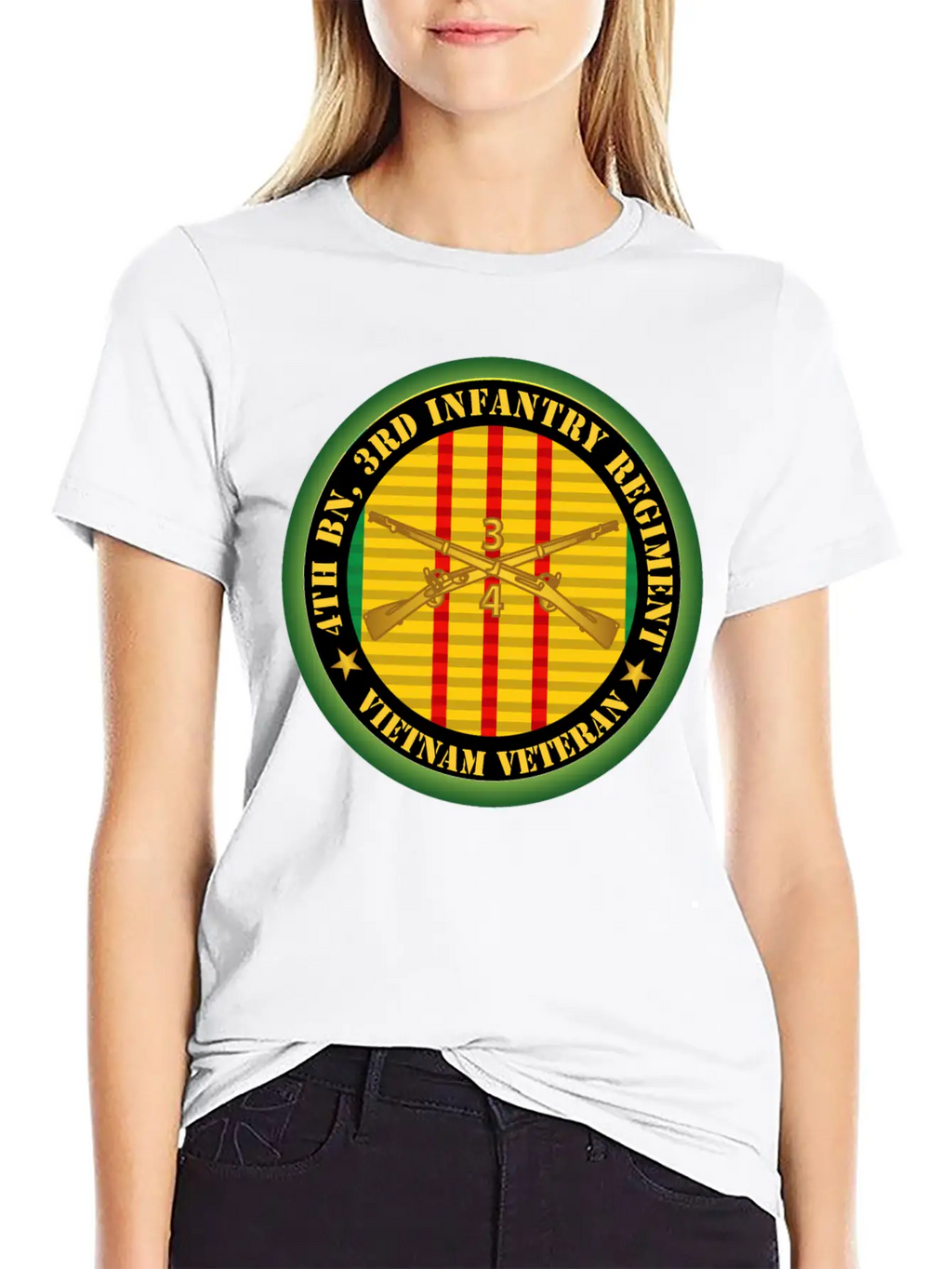 Army 4th Bn 3rd Infantry Regiment Vietnam Veteran Relaxed Everyday Tee – Lightweight And Durable Cotton