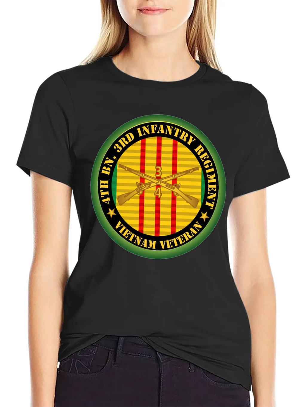 Army 4th Bn 3rd Infantry Regiment Vietnam Veteran Relaxed Everyday Tee – Lightweight And Durable Cotton