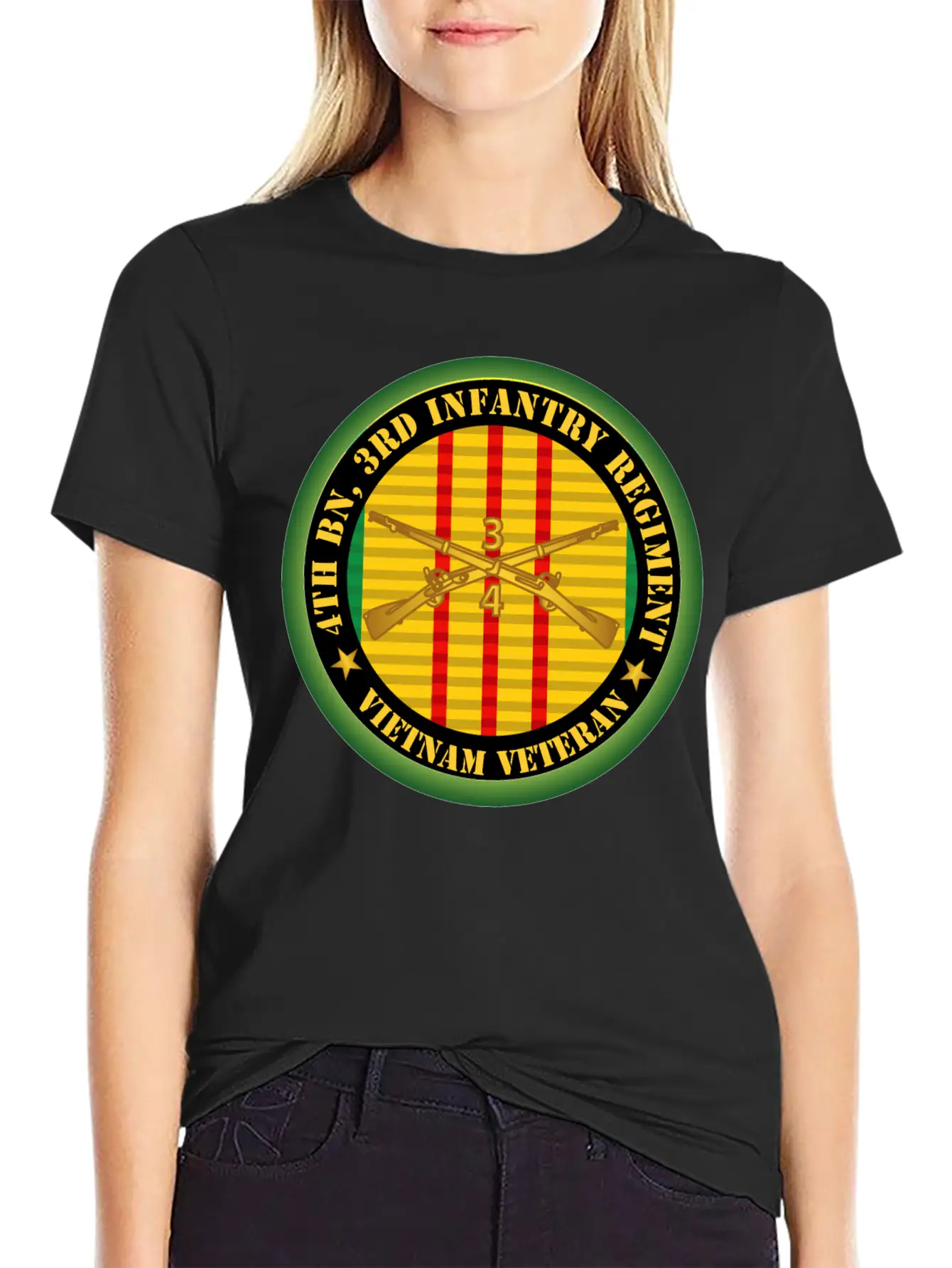 Army 4th Bn 3rd Infantry Regiment Vietnam Veteran Relaxed Everyday Tee – Lightweight And Durable Cotton