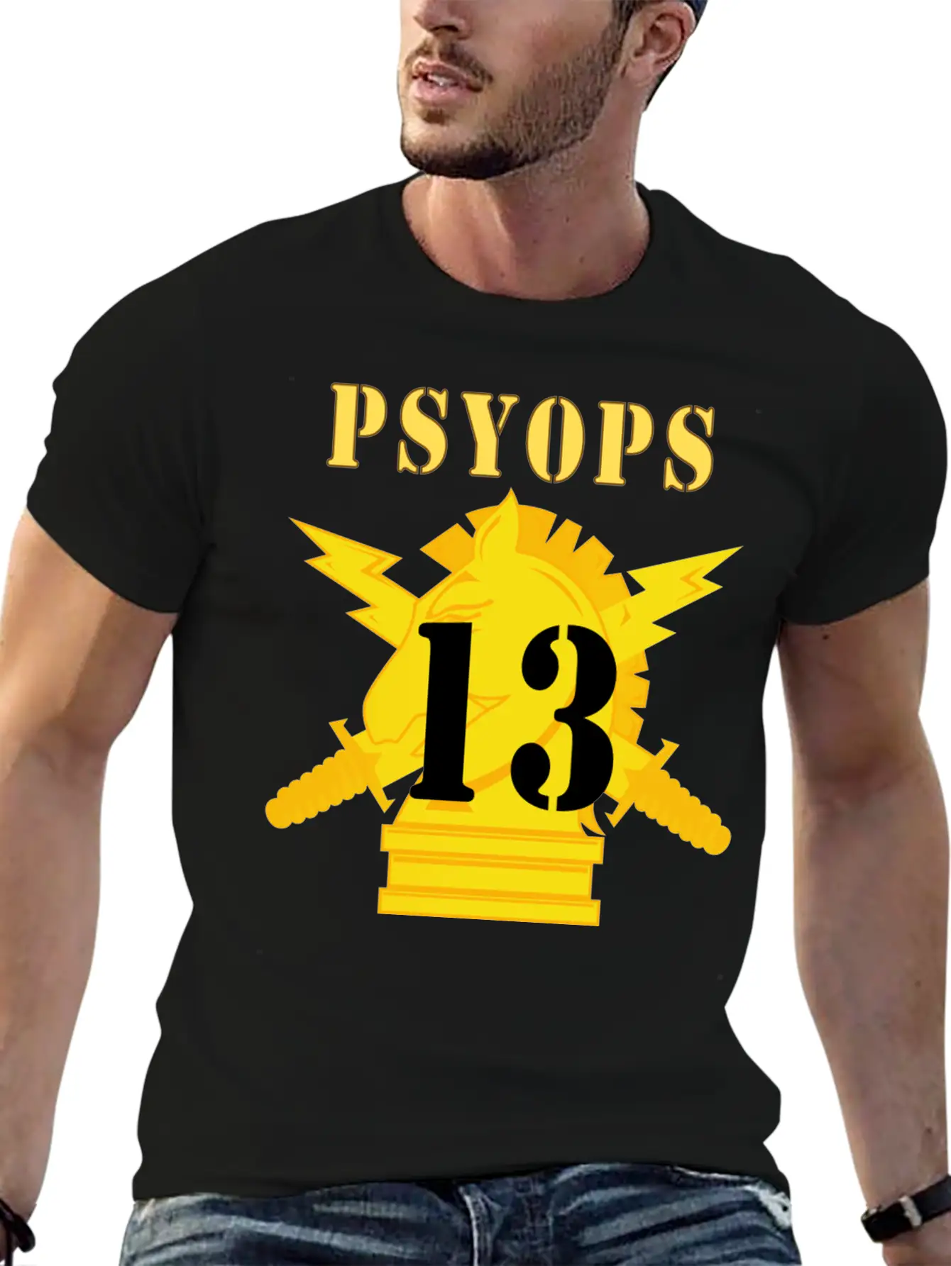 Army PSYOPS W Branch Insignia 13th Battalion Basic Graphic T-Shirt – Daily Comfort In Soft Cotton