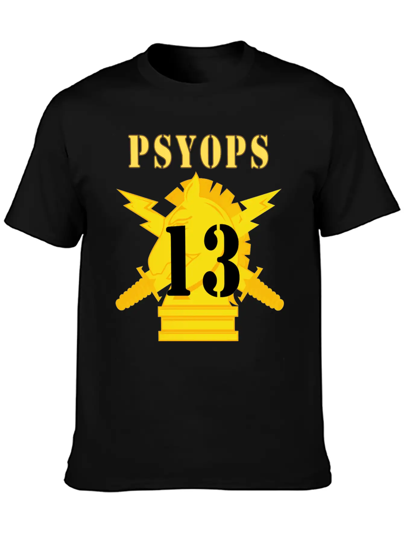 Army PSYOPS W Branch Insignia 13th Battalion Basic Graphic T-Shirt – Daily Comfort In Soft Cotton