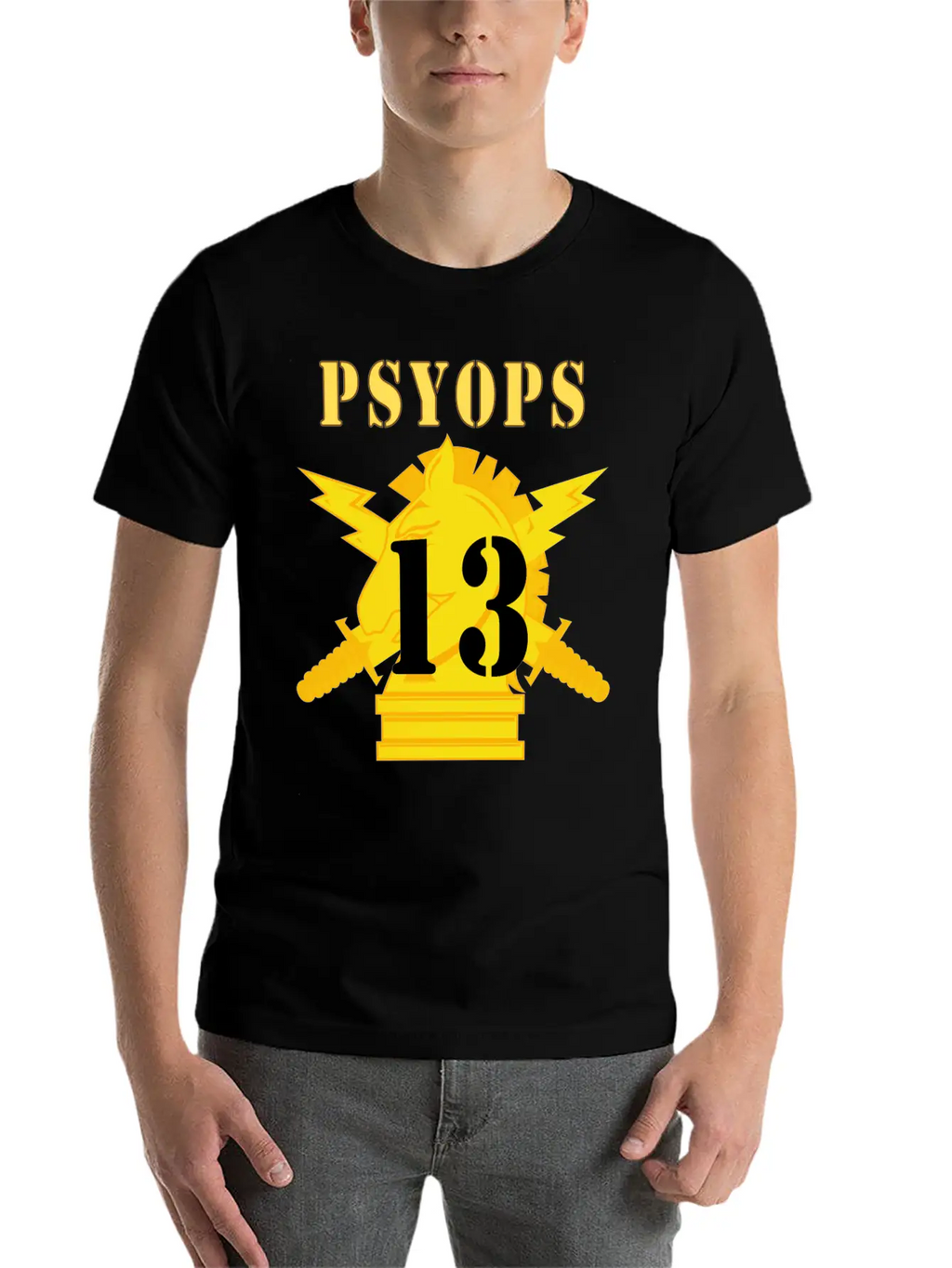 Army PSYOPS W Branch Insignia 13th Battalion Basic Graphic T-Shirt – Daily Comfort In Soft Cotton
