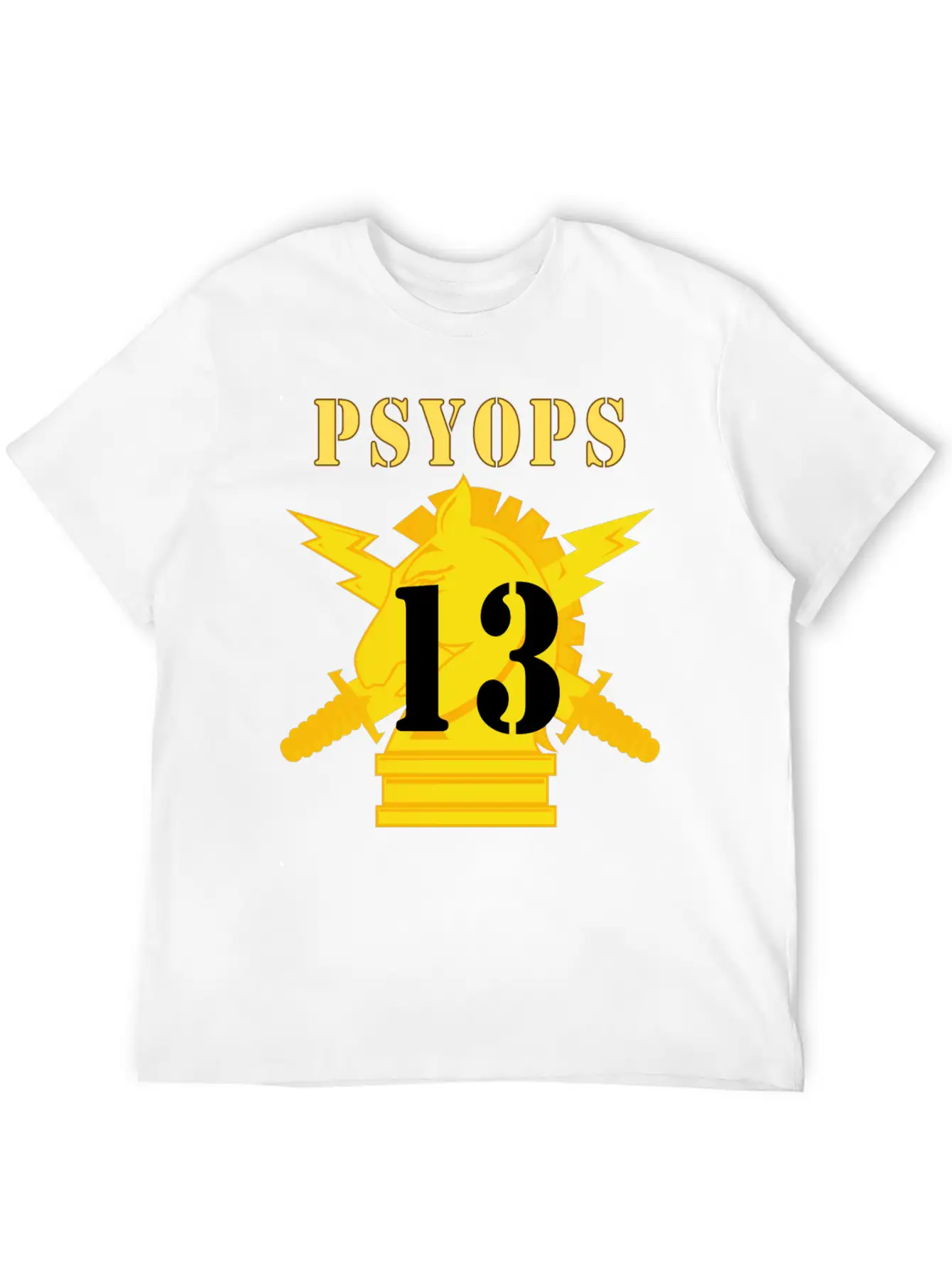 Army PSYOPS W Branch Insignia 13th Battalion Basic Graphic T-Shirt – Daily Comfort In Soft Cotton