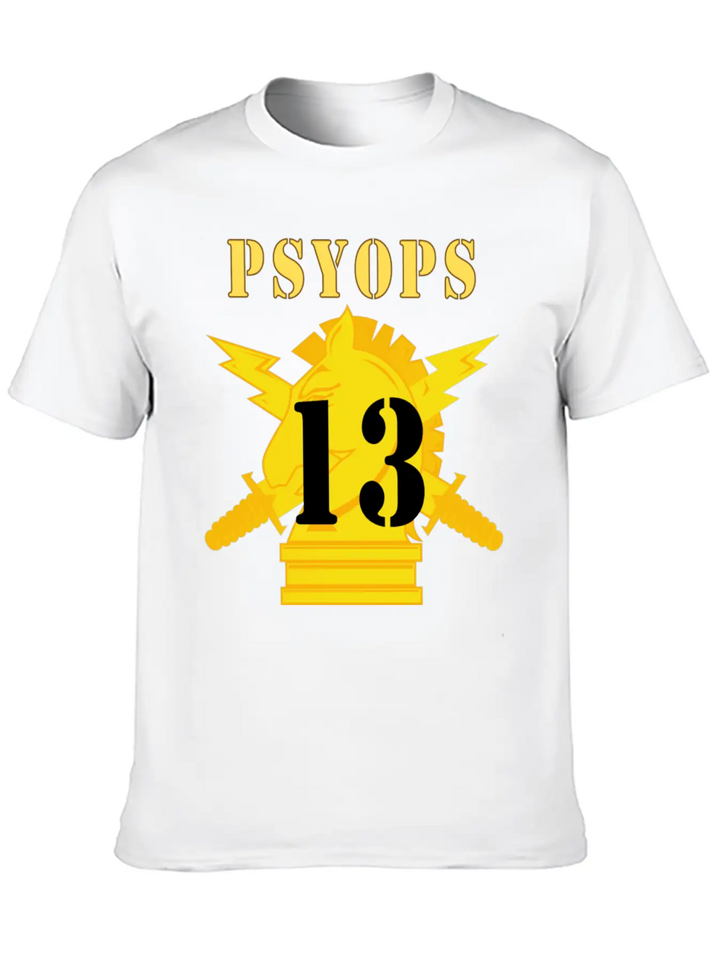 Army PSYOPS W Branch Insignia 13th Battalion Basic Graphic T-Shirt – Daily Comfort In Soft Cotton