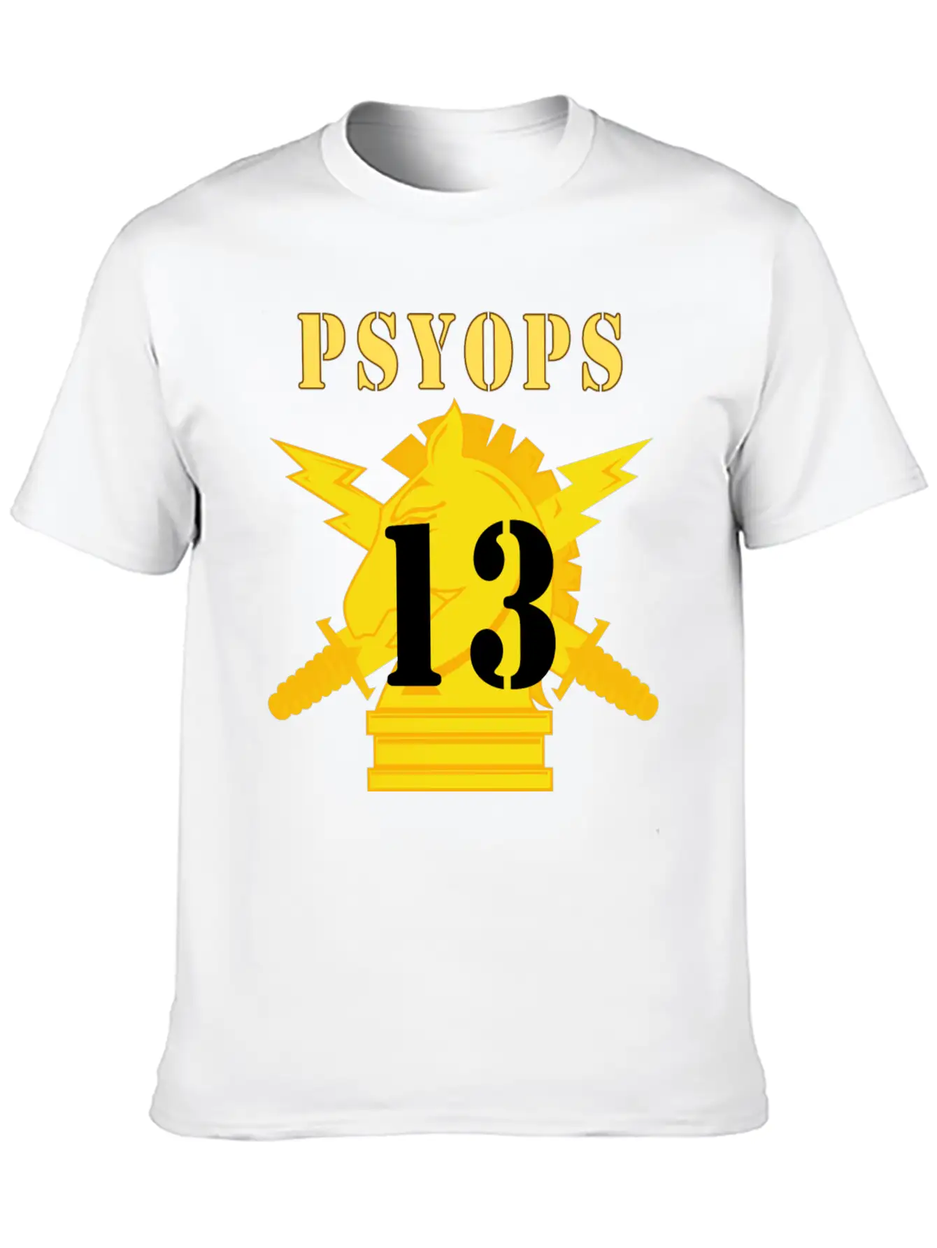 Army PSYOPS W Branch Insignia 13th Battalion Basic Graphic T-Shirt – Daily Comfort In Soft Cotton