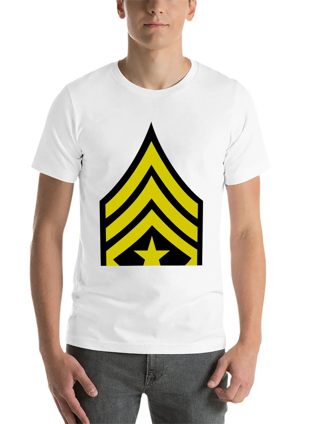 Army Rank Patch Sergeant Major Relaxed Everyday Tee – Lightweight And Durable Cotton