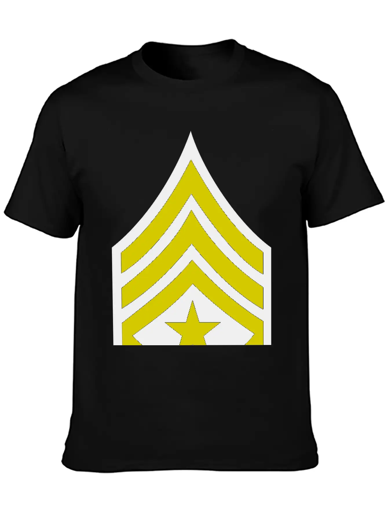 Army Rank Patch Sergeant Major Relaxed Everyday Tee – Lightweight And Durable Cotton