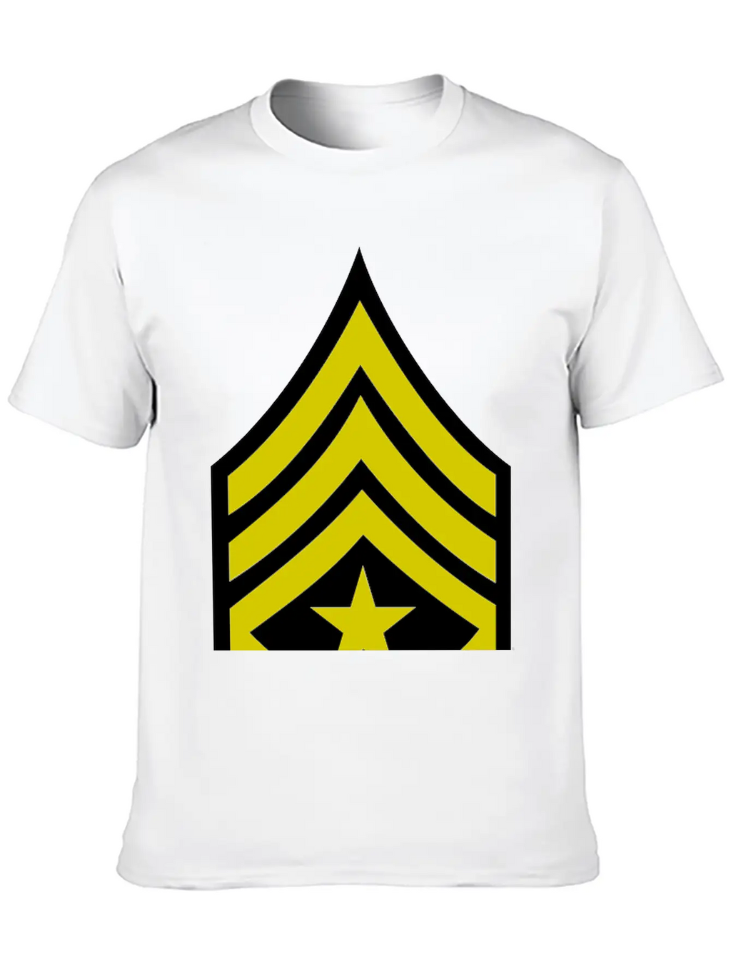 Army Rank Patch Sergeant Major Relaxed Everyday Tee – Lightweight And Durable Cotton