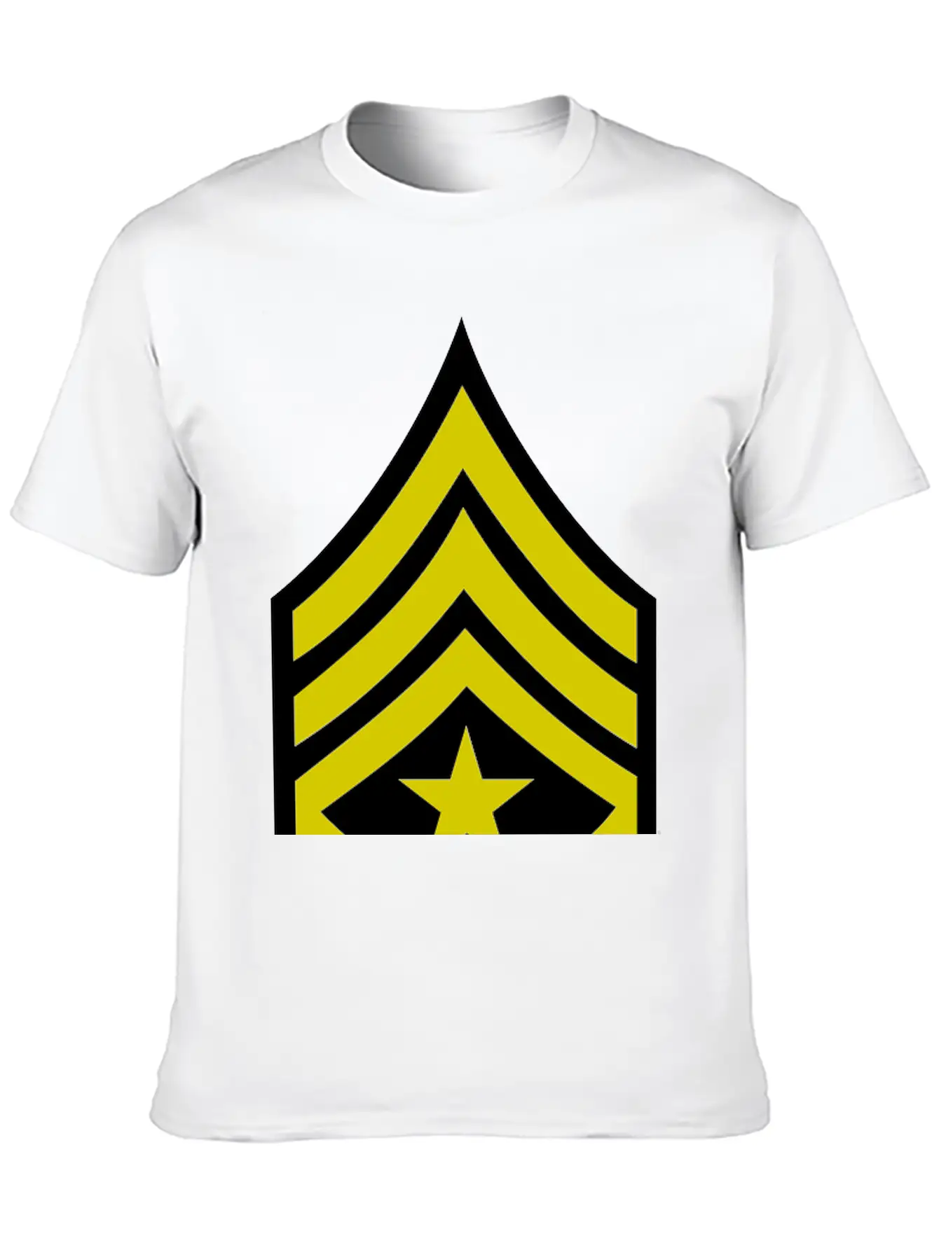 Army Rank Patch Sergeant Major Relaxed Everyday Tee – Lightweight And Durable Cotton