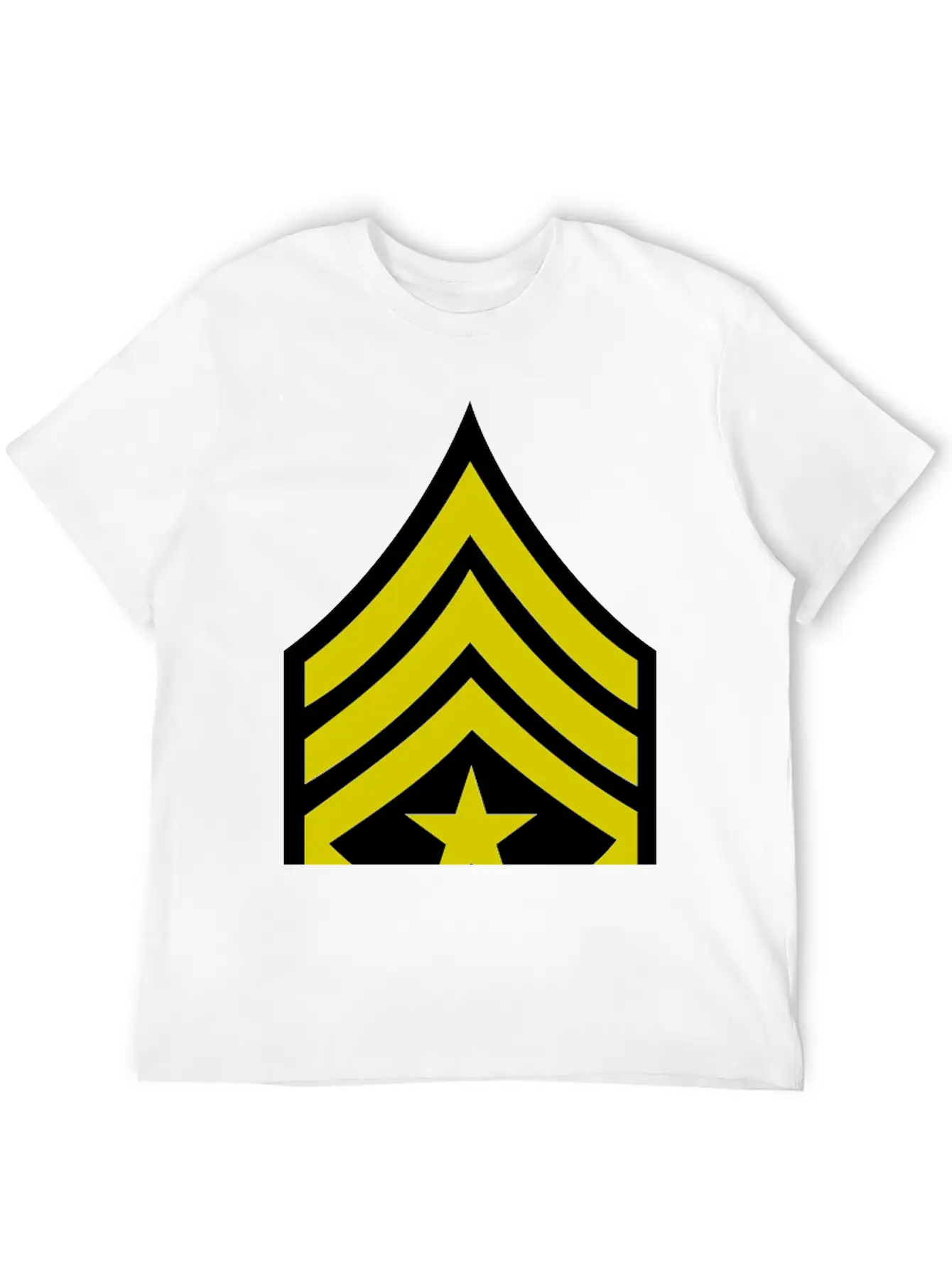 Army Rank Patch Sergeant Major Relaxed Everyday Tee – Lightweight And Durable Cotton