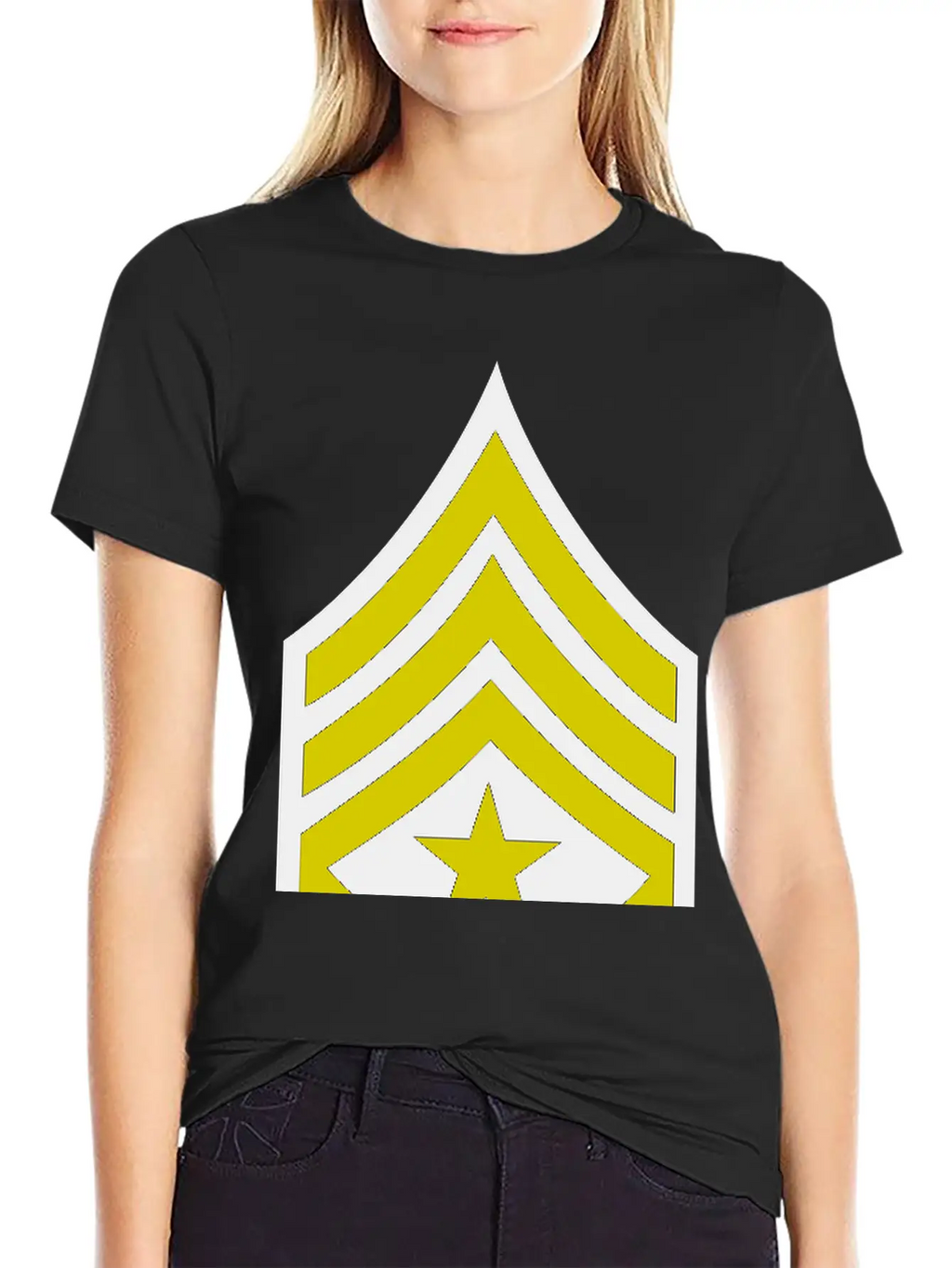 Army Rank Patch Sergeant Major Relaxed Everyday Tee – Lightweight And Durable Cotton
