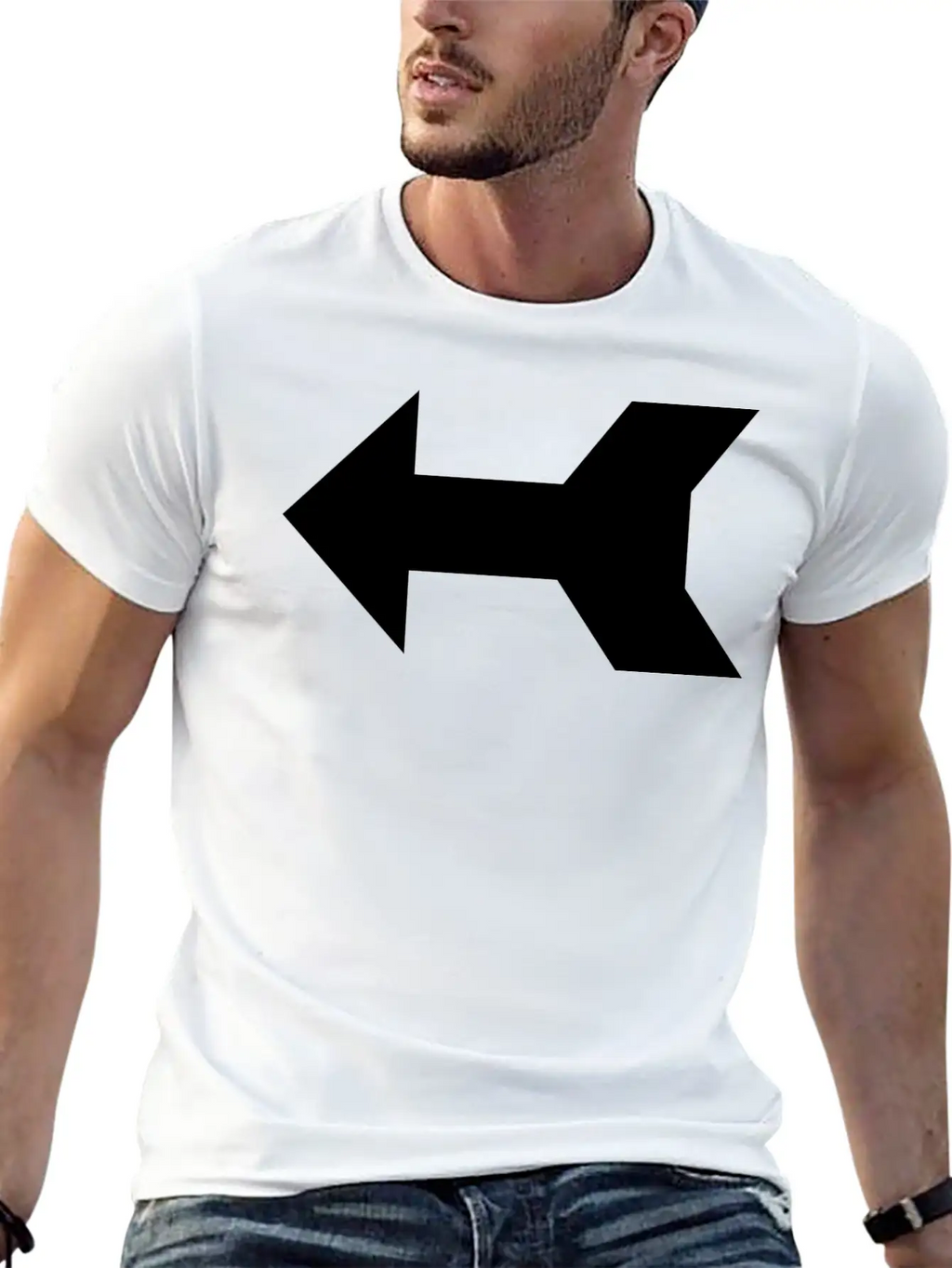 Arrow 1 Left 200 Length Basic Graphic T-Shirt – Daily Comfort In Soft Cotton