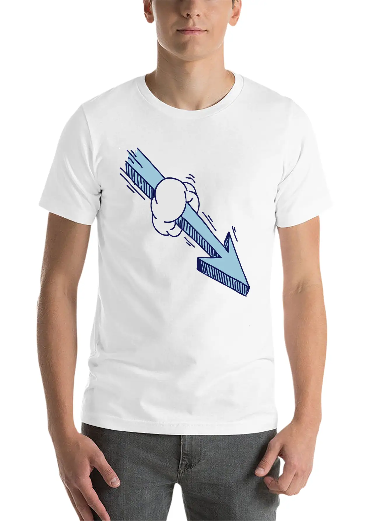 Arrow Comic Style Classic Cotton Tee – Unisex Comfort For Any Season