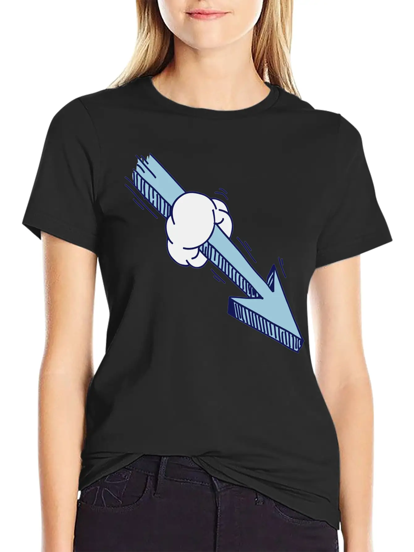Arrow Comic Style Classic Cotton Tee – Unisex Comfort For Any Season