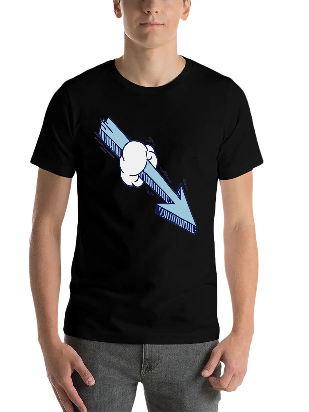 Arrow Comic Style Classic Cotton Tee – Unisex Comfort For Any Season