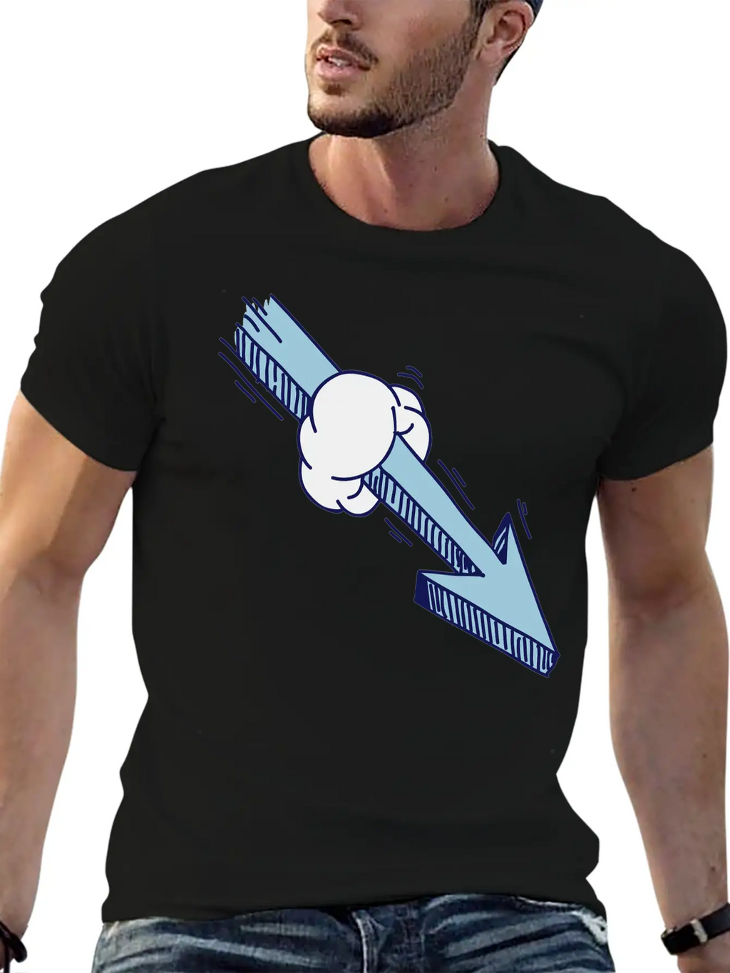 Arrow Comic Style Classic Cotton Tee – Unisex Comfort For Any Season