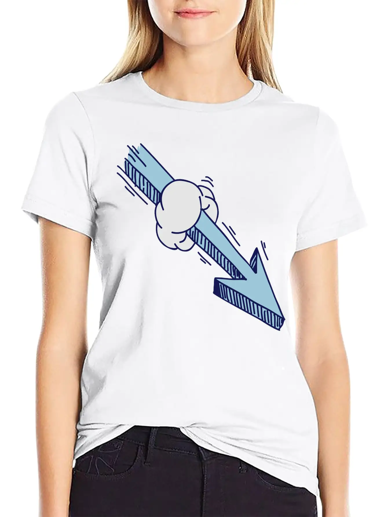 Arrow Comic Style Classic Cotton Tee – Unisex Comfort For Any Season